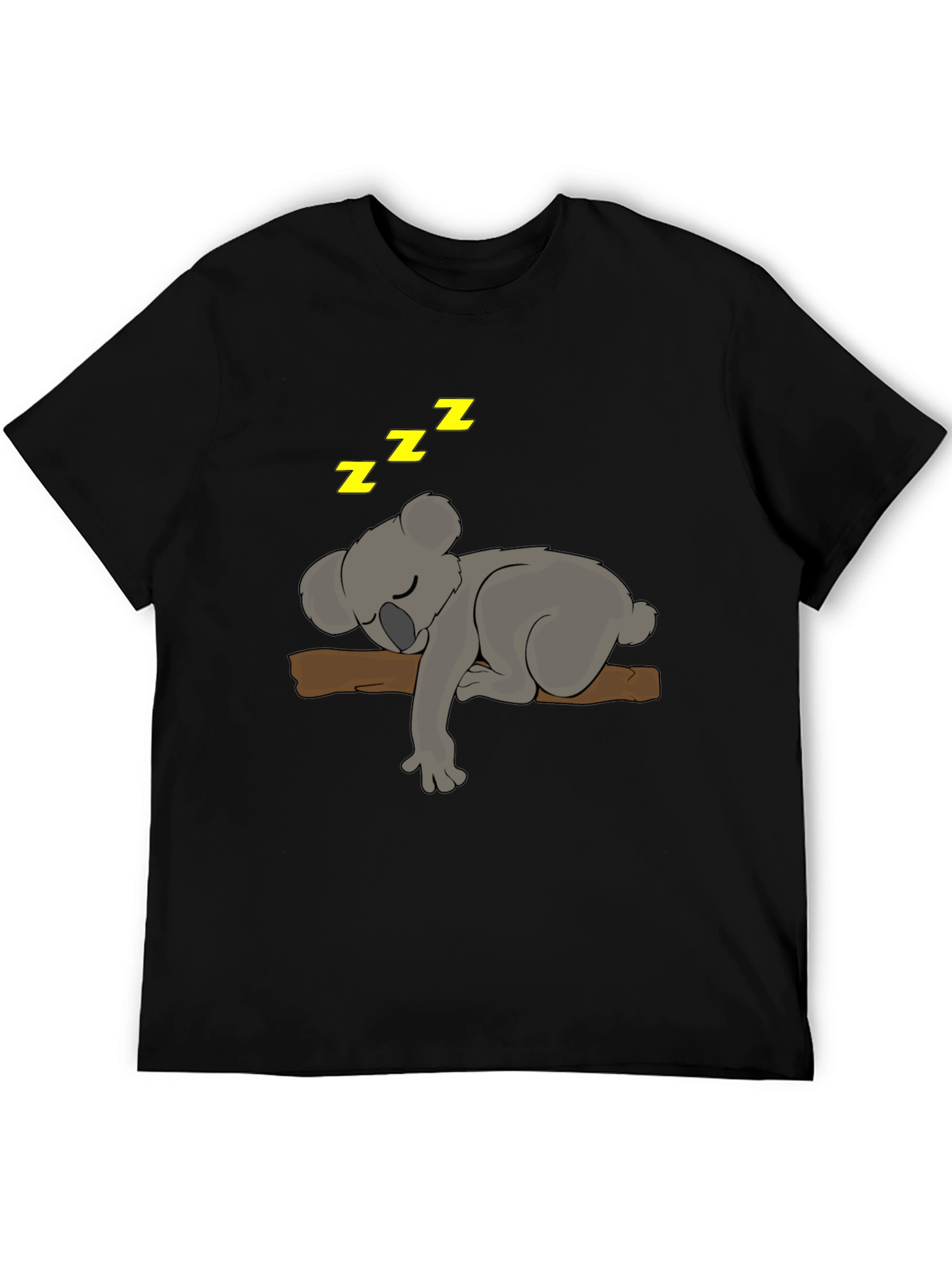 Cute Sleeping Koala Bear T-Shirt - Black Tee