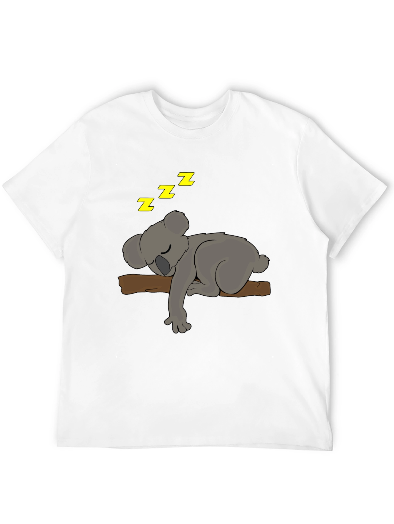 Cute Sleeping Koala Bear T-Shirt - Black Tee