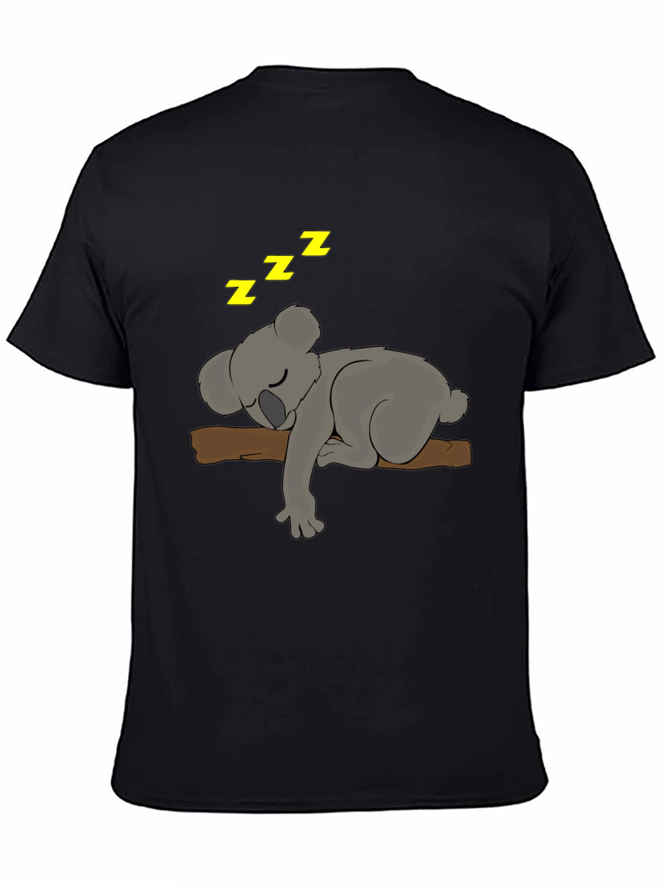 Cute Sleeping Koala Bear T-Shirt - Black Tee