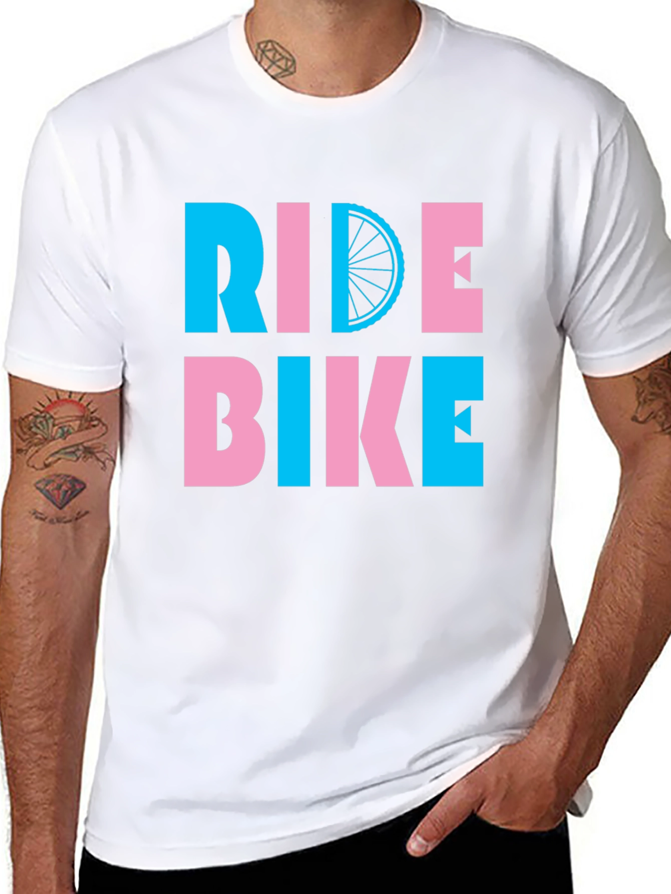 Ride Bike Graphic Tee - Fun Cycling Shirt
