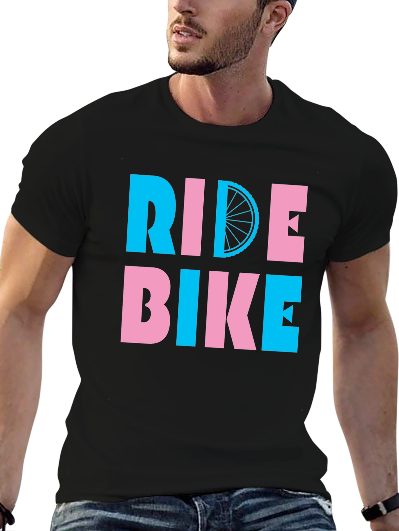 Ride Bike Graphic Tee - Fun Cycling Shirt