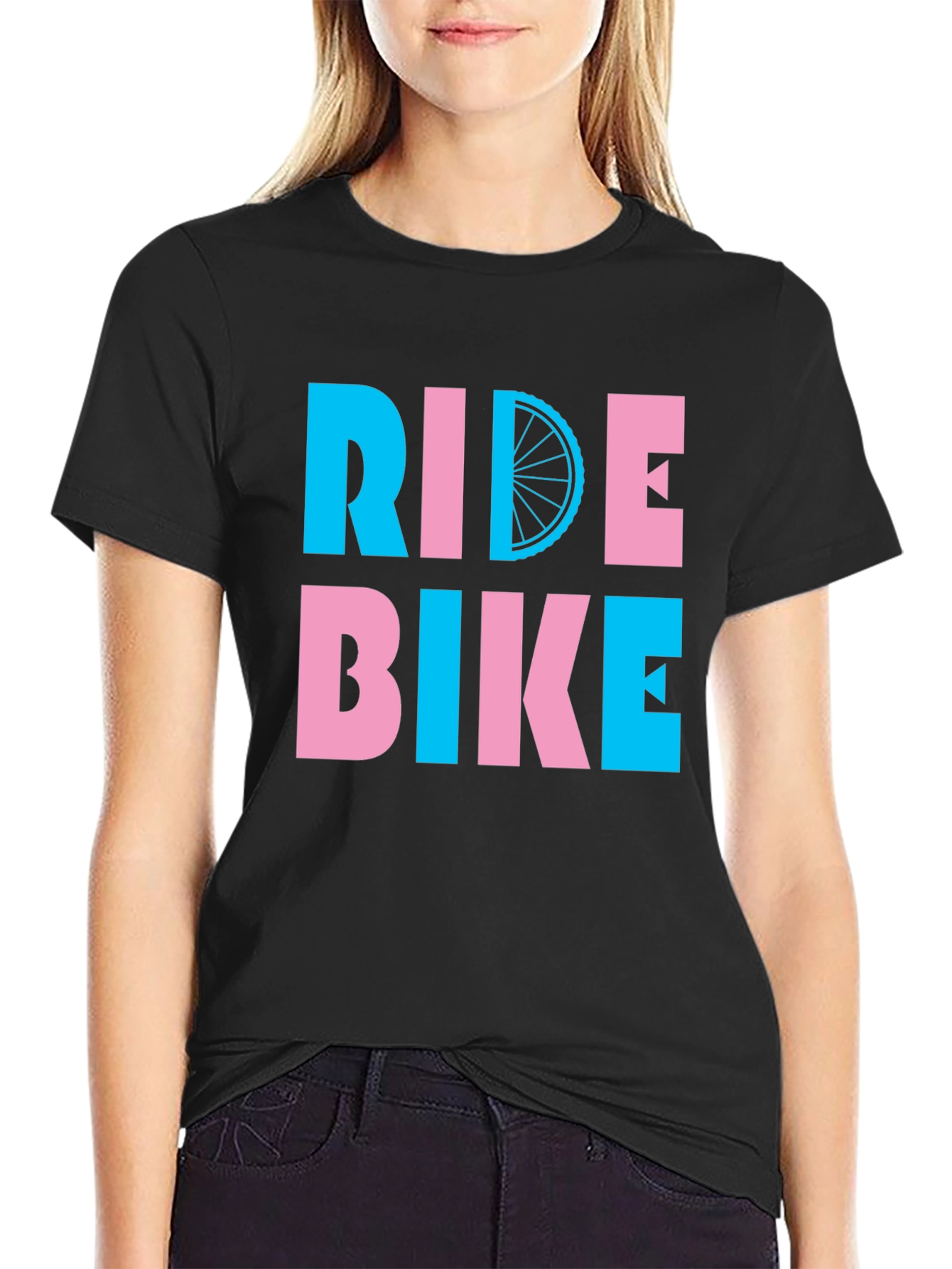 Ride Bike Graphic Tee - Fun Cycling Shirt