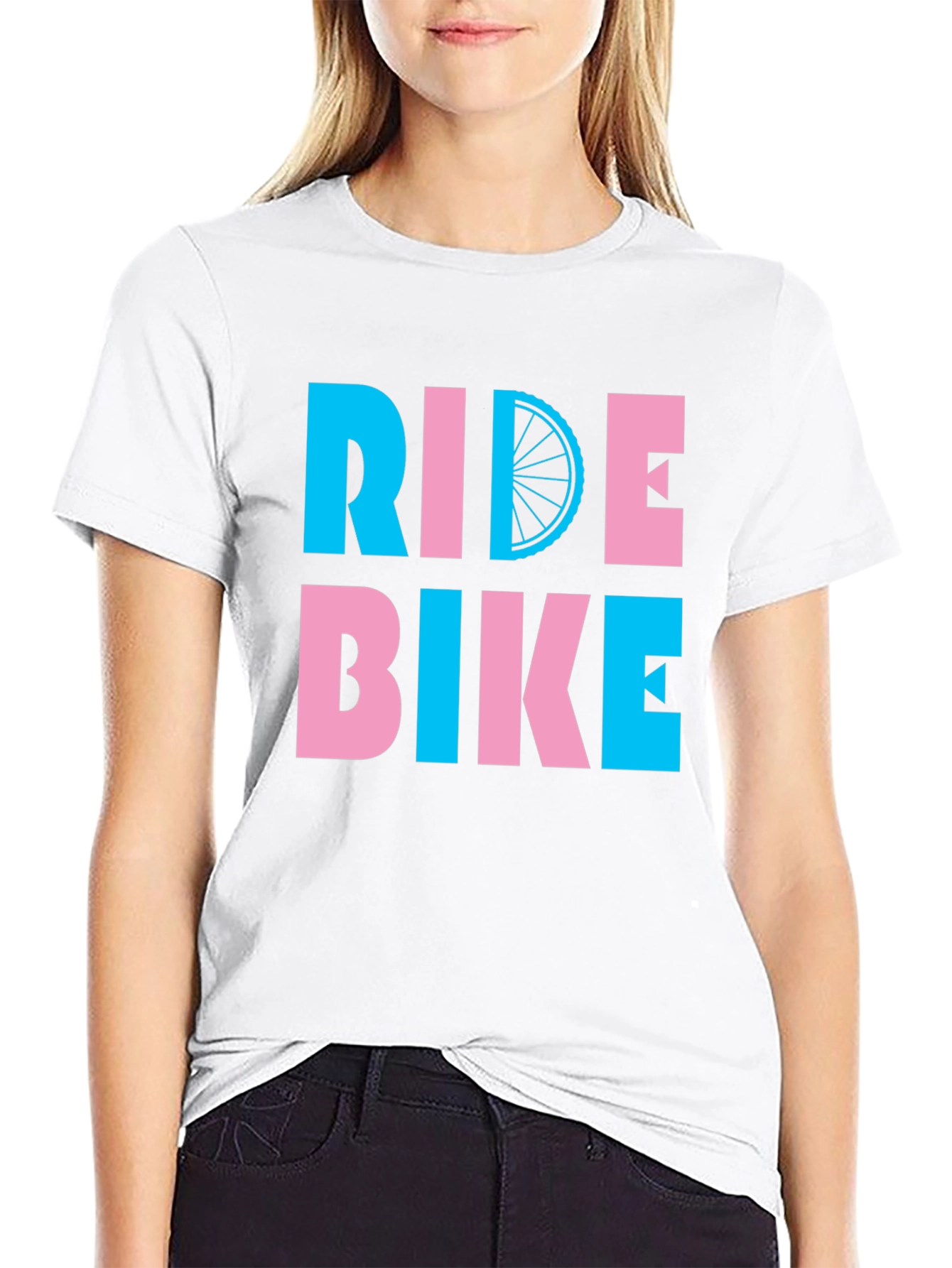 Ride Bike Graphic Tee - Fun Cycling Shirt