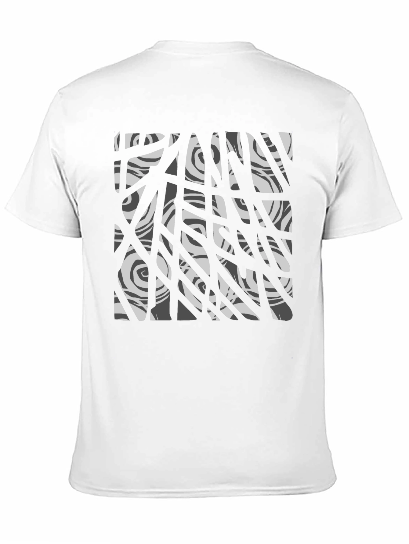 Abstract Graphic Print Tee - Black