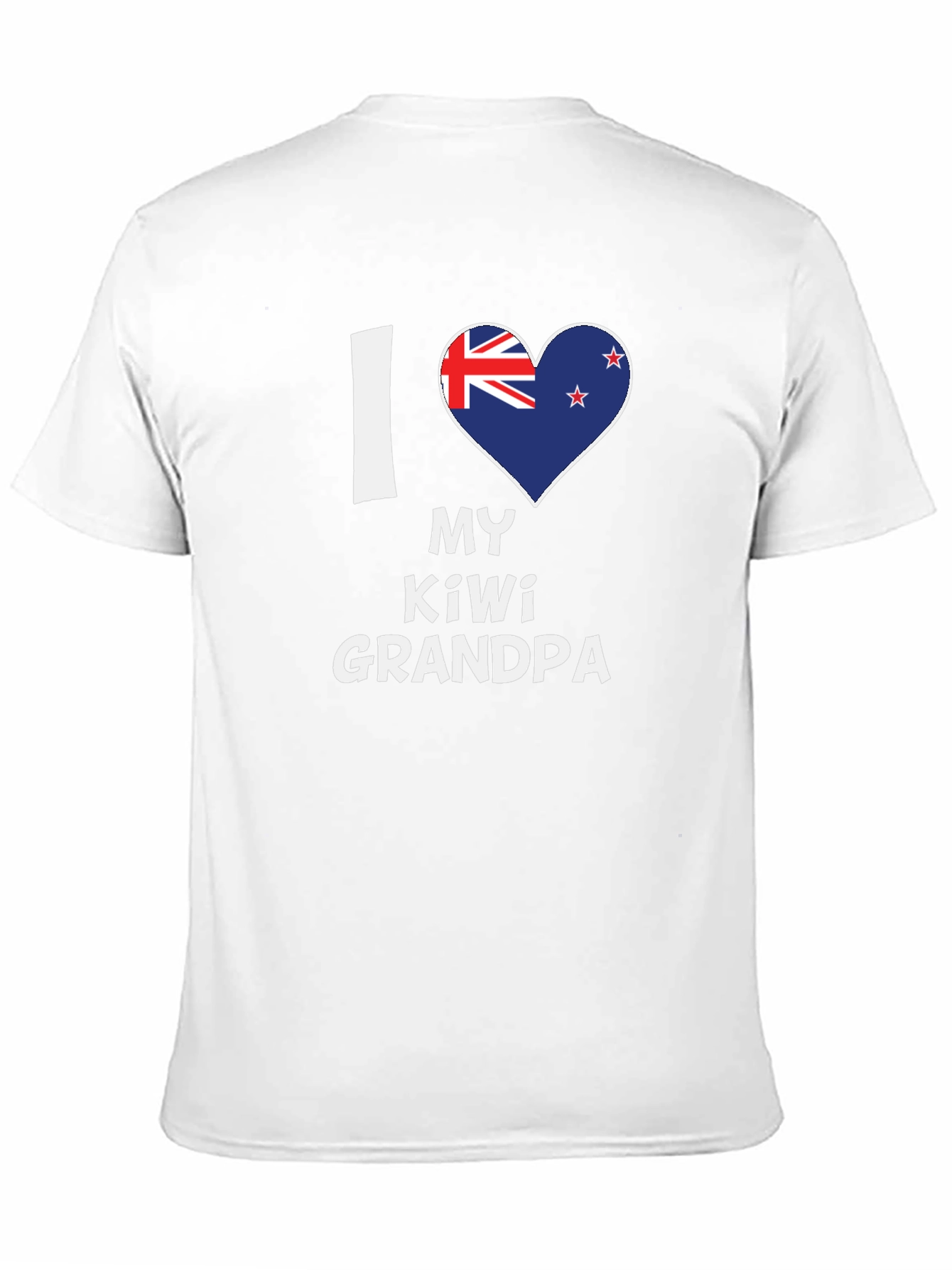 I Love My Kiwi Grandpa Black T-Shirt