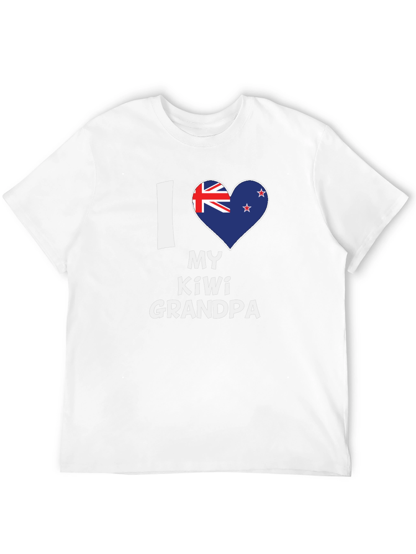 I Love My Kiwi Grandpa Black T-Shirt