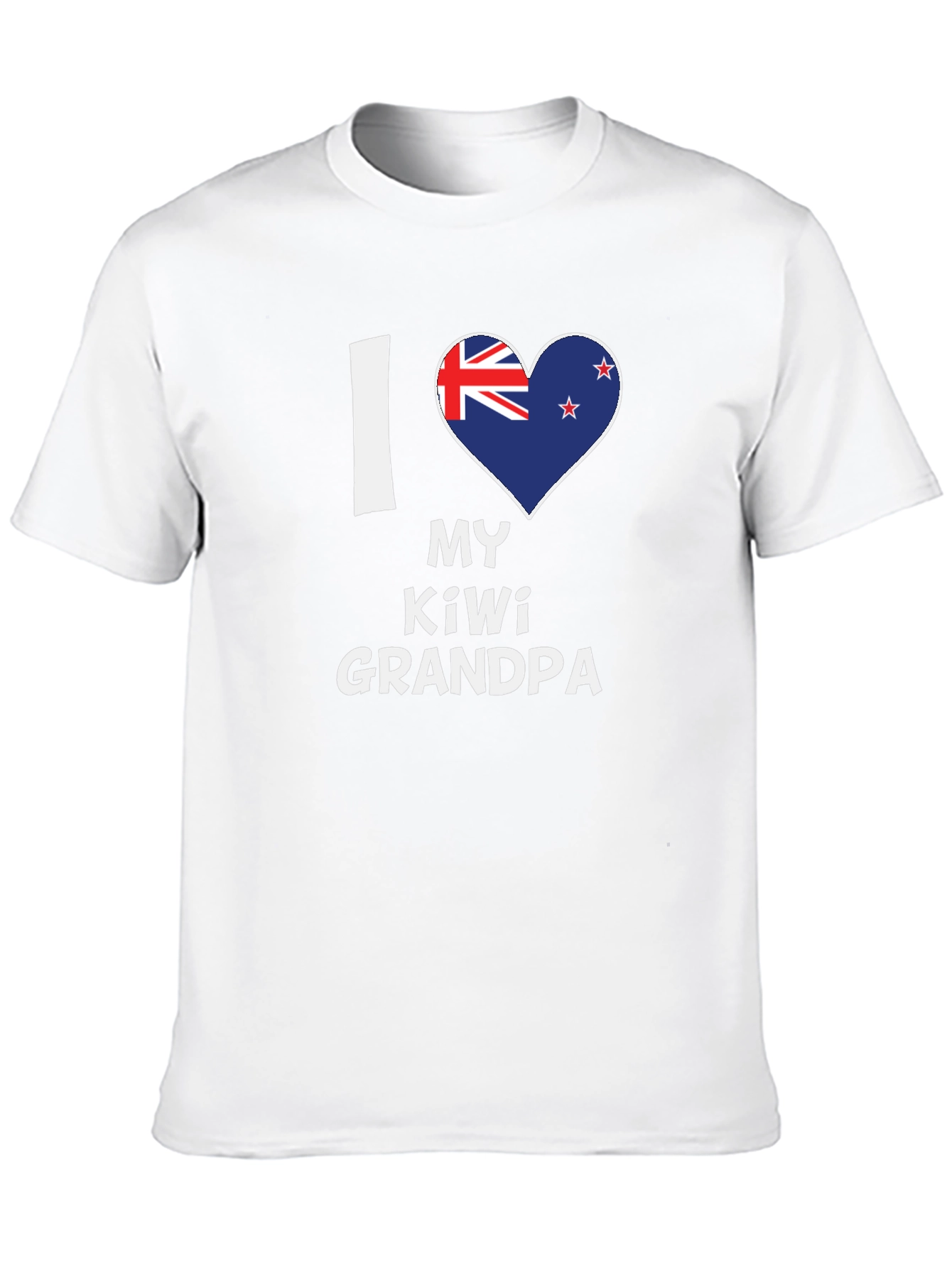 I Love My Kiwi Grandpa Black T-Shirt