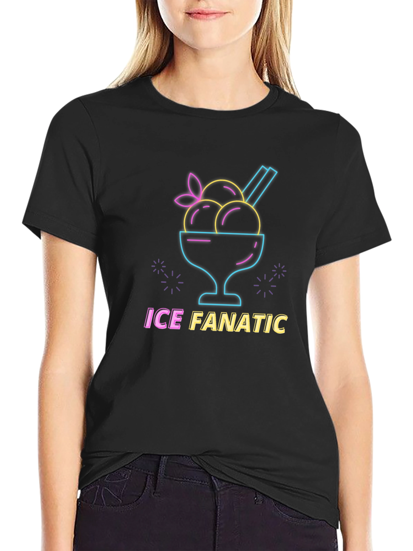 Ice Fanatic Graphic Tee - Black