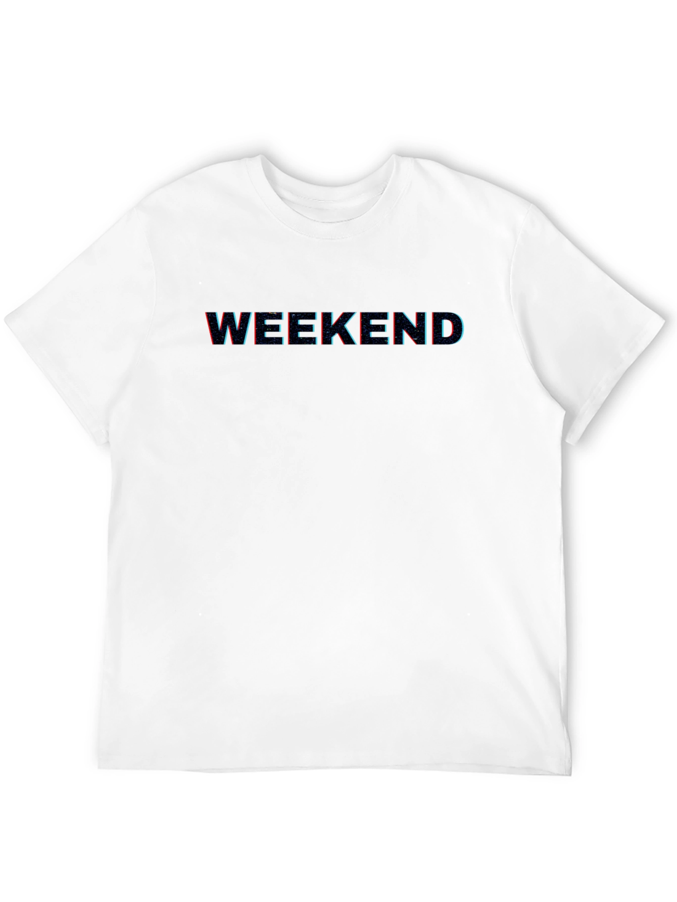 Weekend Glitch Graphic Tee - Casual Style