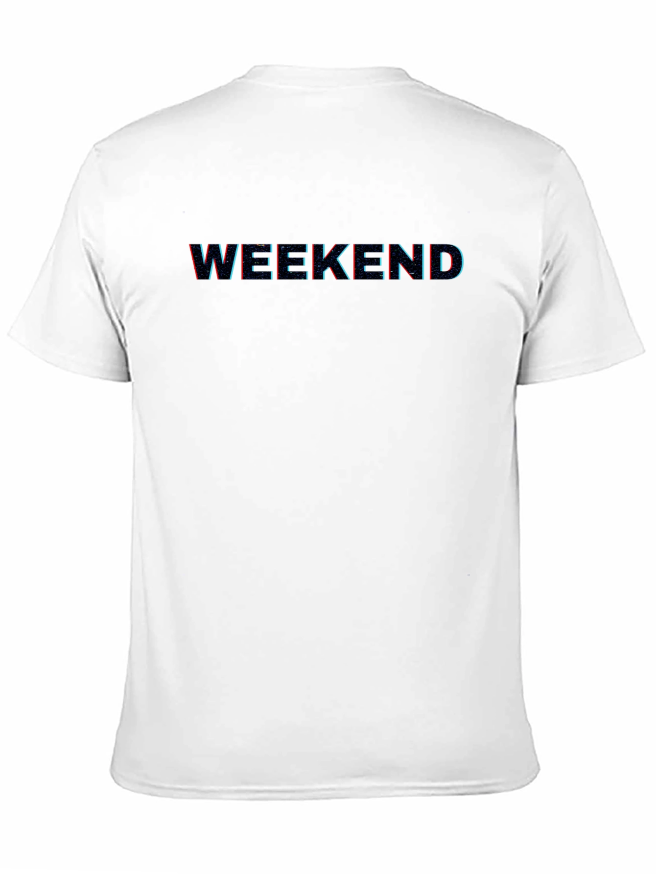 Weekend Glitch Graphic Tee - Casual Style