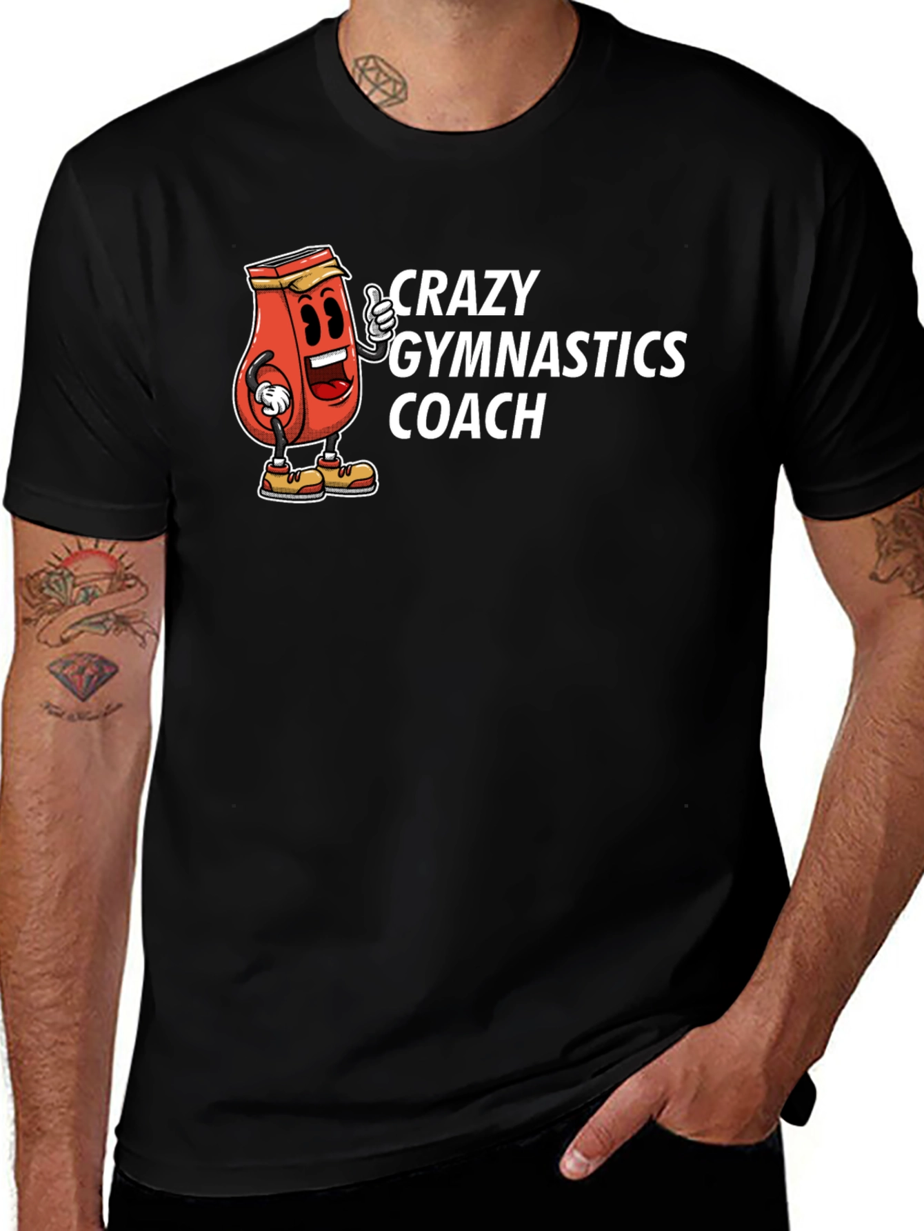 Crazy Gymnastics Coach Graphic Tee