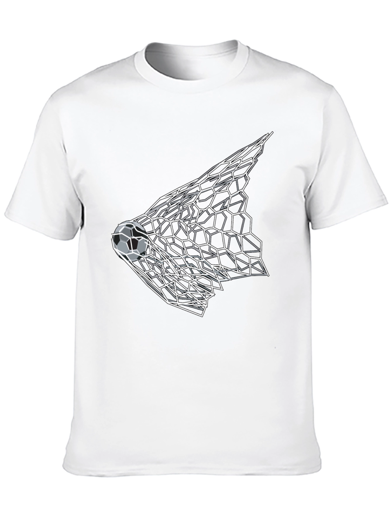 Soccer Goal Graphic Tee - Black Cotton Shirt