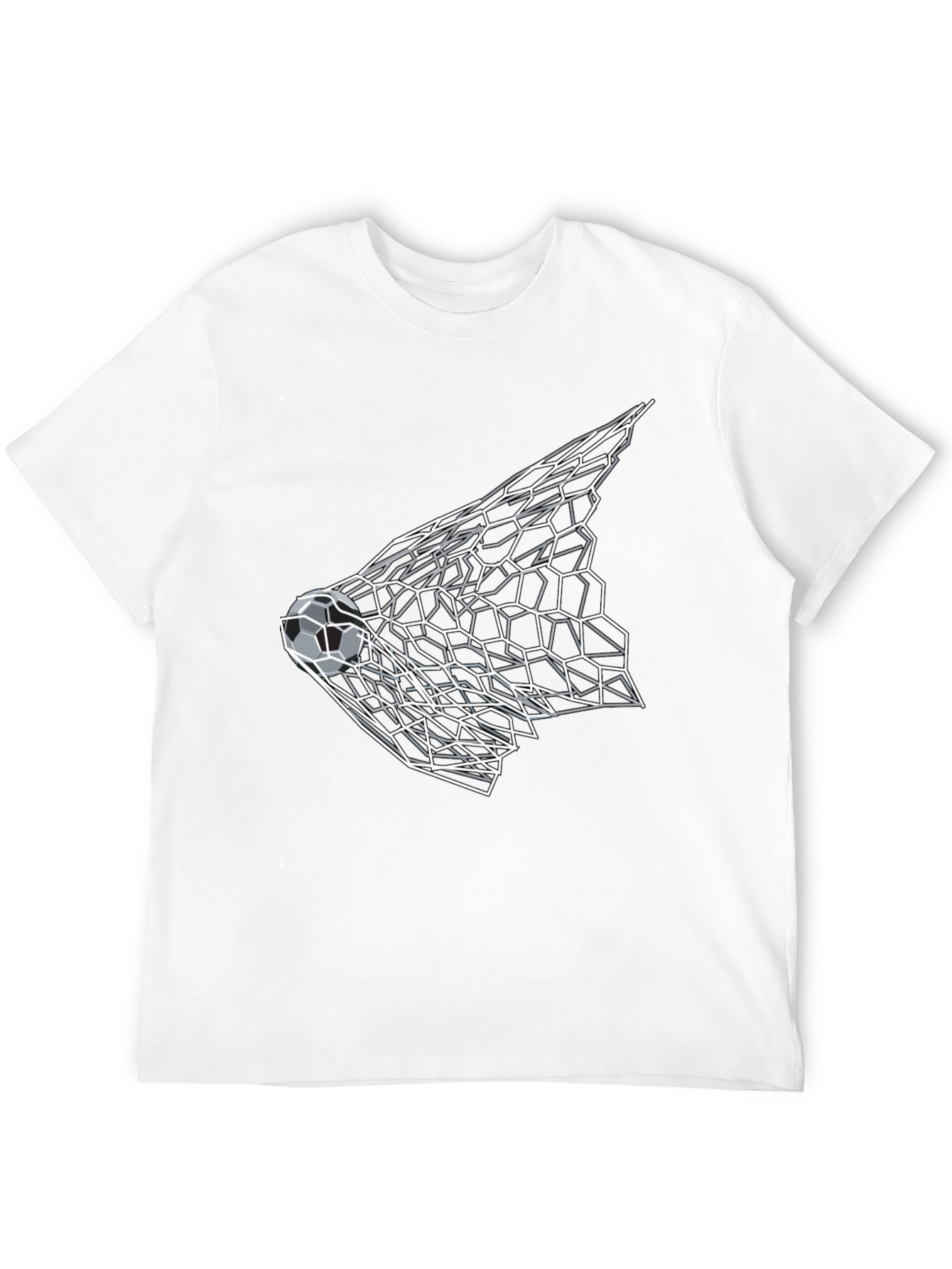 Soccer Goal Graphic Tee - Black Cotton Shirt