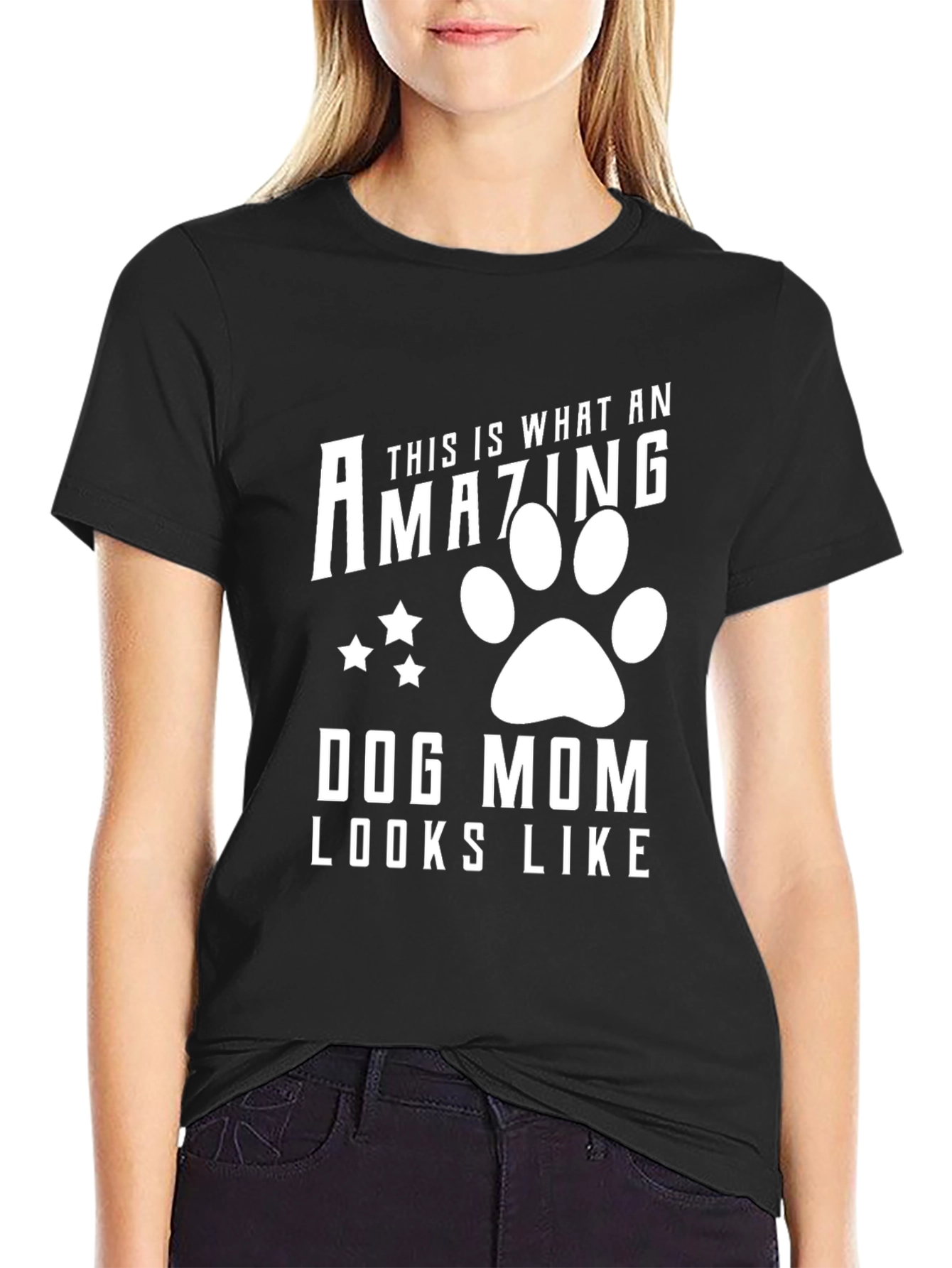 Amazing Dog Mom Graphic Tee - Unisex Black T-Shirt