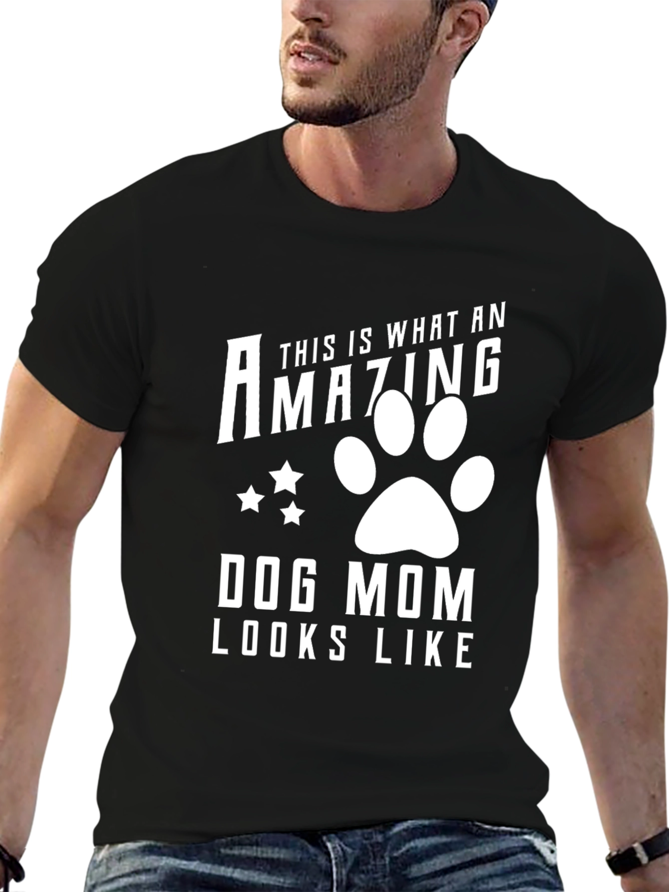 Amazing Dog Mom Graphic Tee - Unisex Black T-Shirt