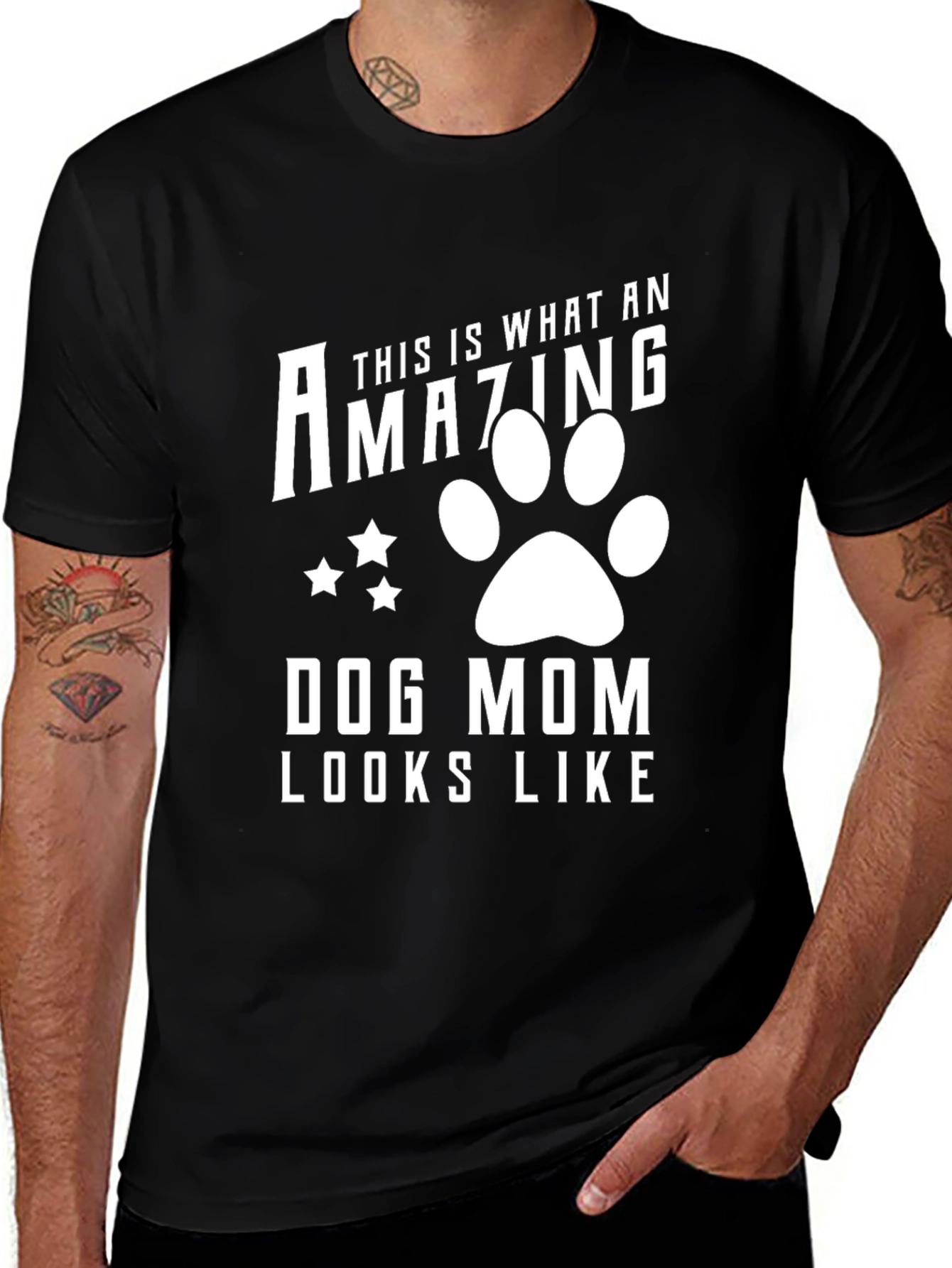 Amazing Dog Mom Graphic Tee - Unisex Black T-Shirt