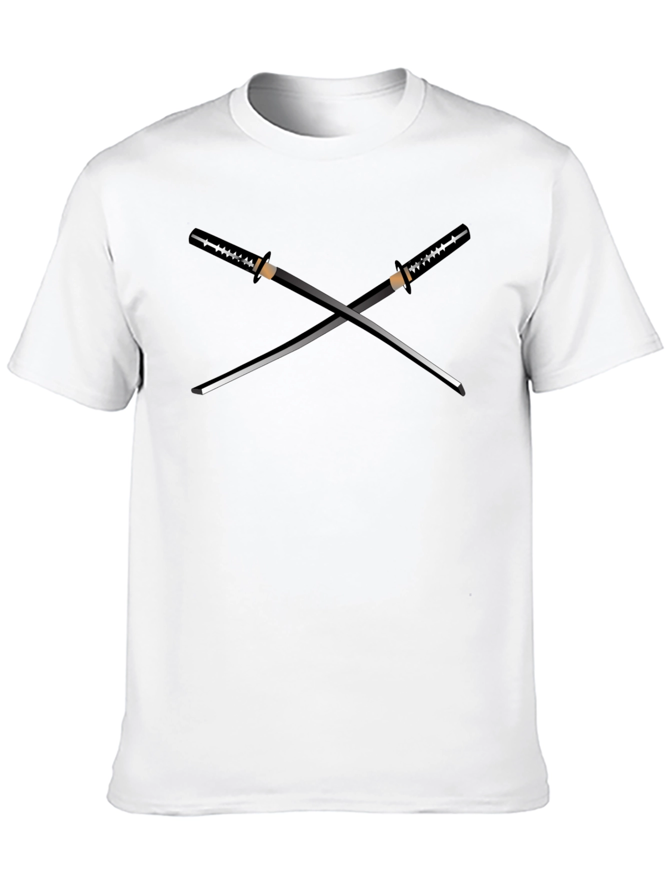 Crossed Swords Graphic Tee - Ninja Samurai Style