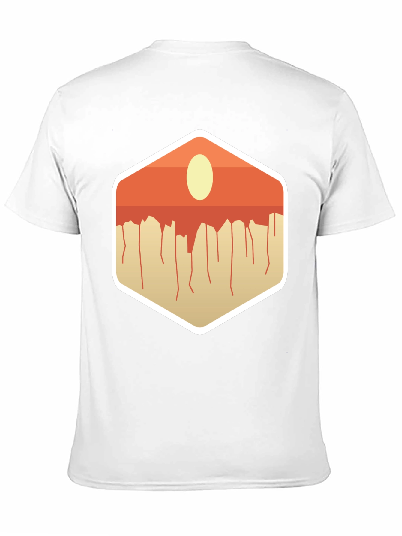 Modern Abstract Geometric Graphic Tee - Black