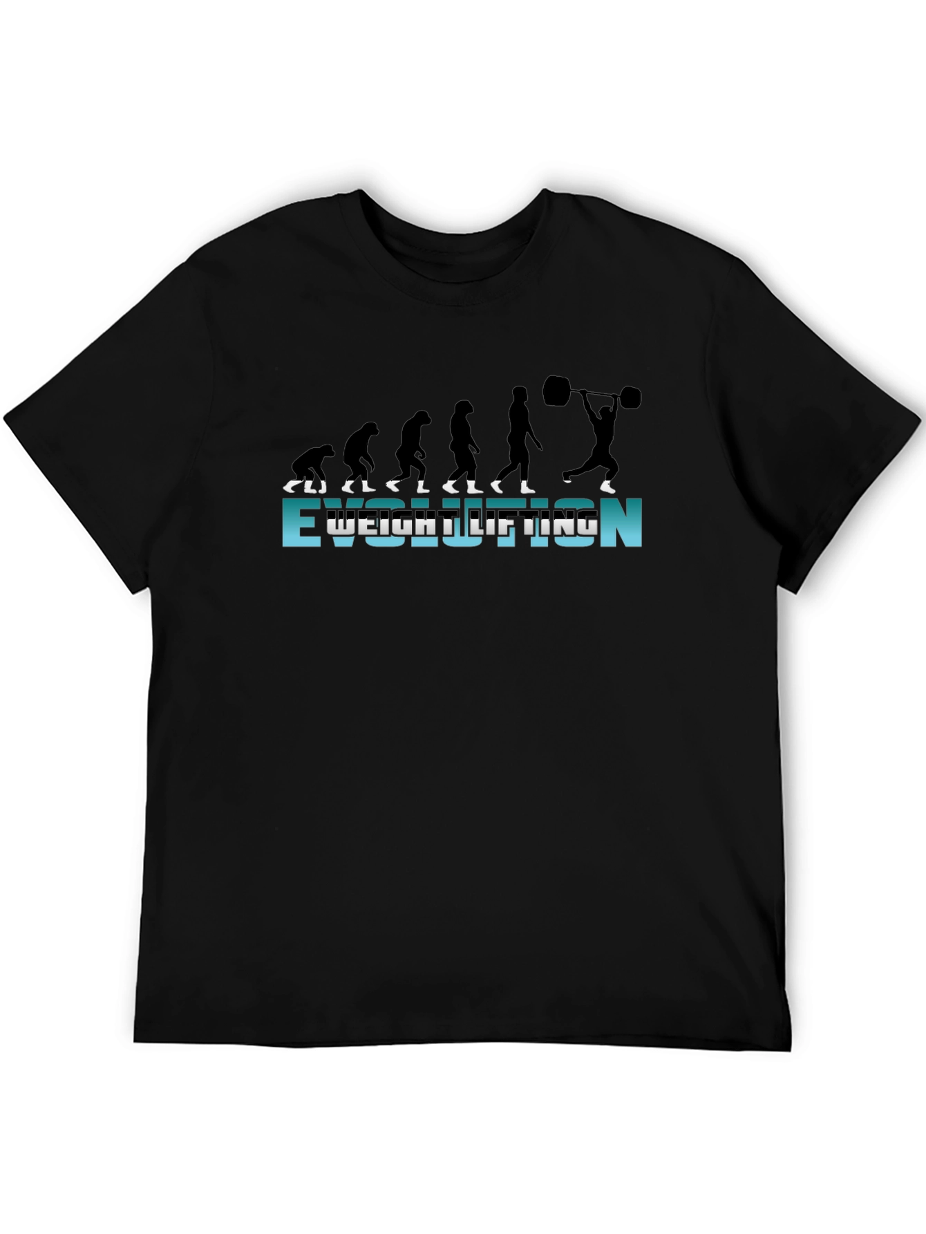 Weightlifting Evolution Graphic T-Shirt - Black