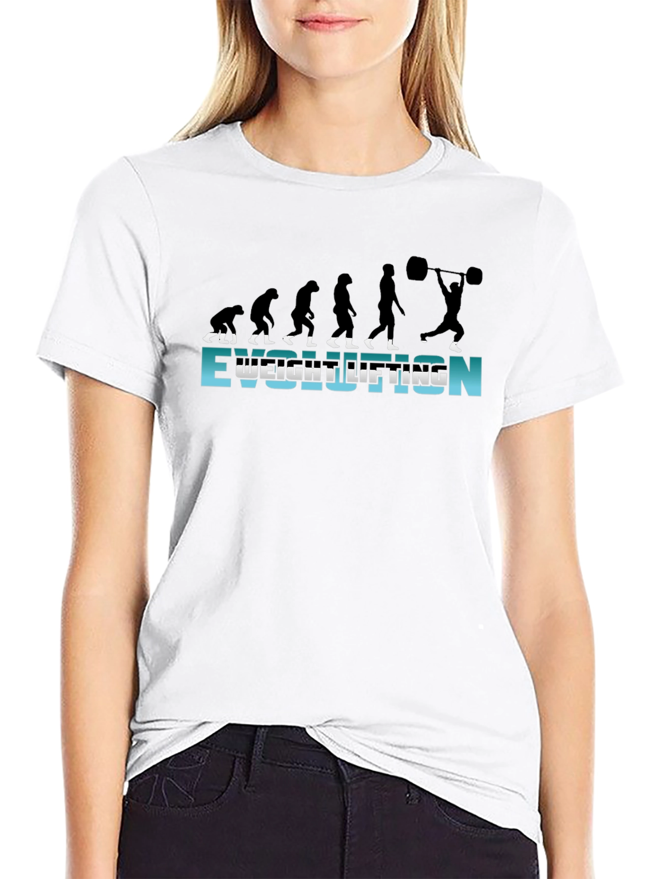 Weightlifting Evolution Graphic T-Shirt - Black