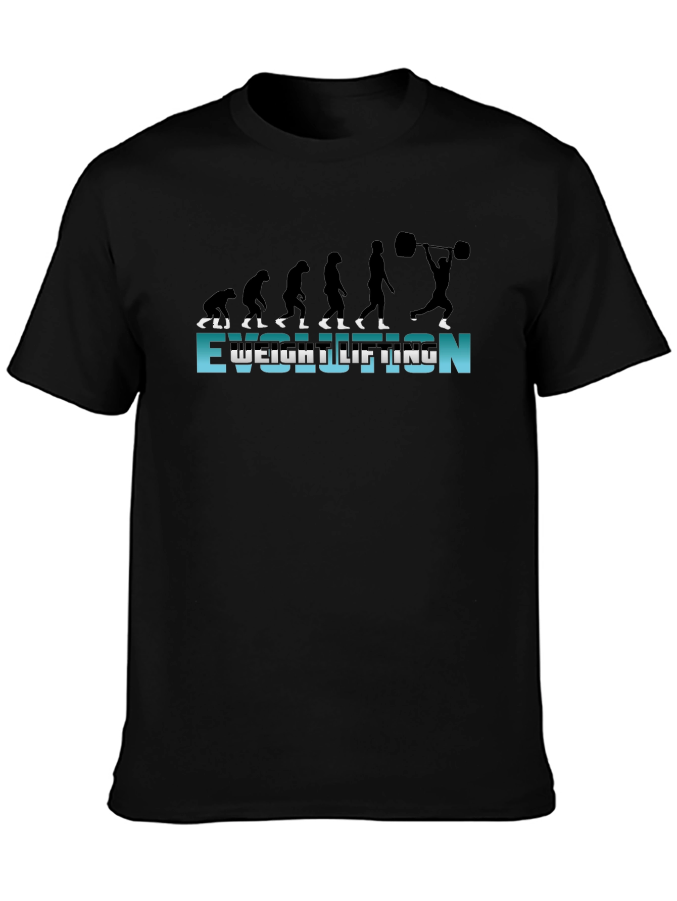 Weightlifting Evolution Graphic T-Shirt - Black