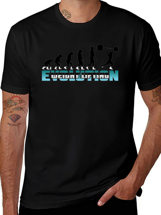 Weightlifting Evolution Graphic T-Shirt - Black