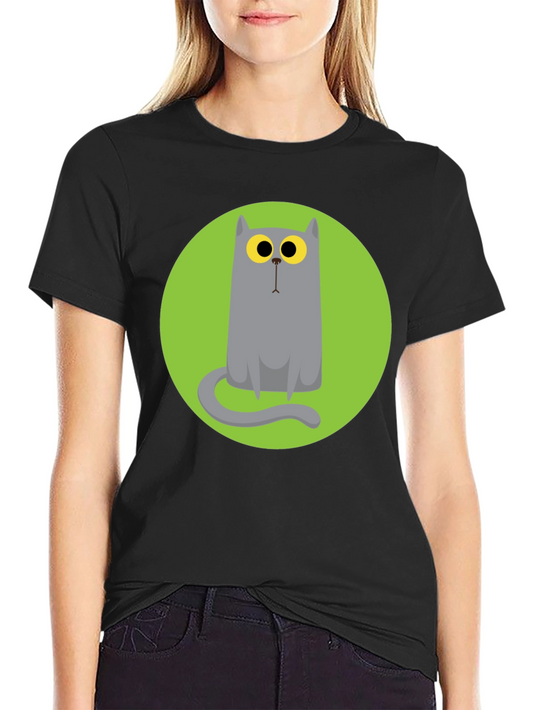 Cartoon Cat Graphic Tee - Unique Style