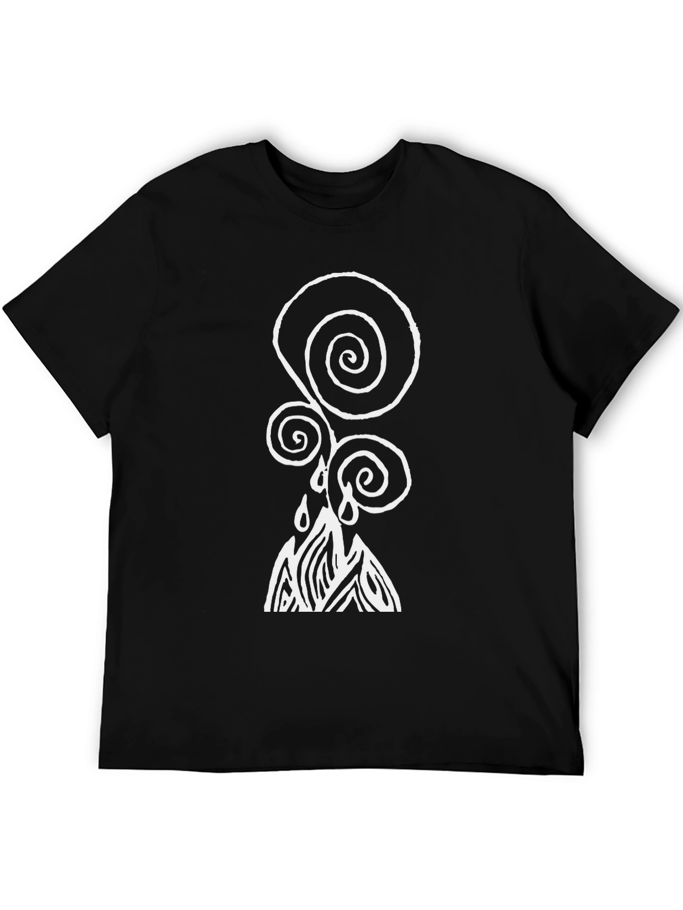 Unique Graphic Print Black T-Shirt