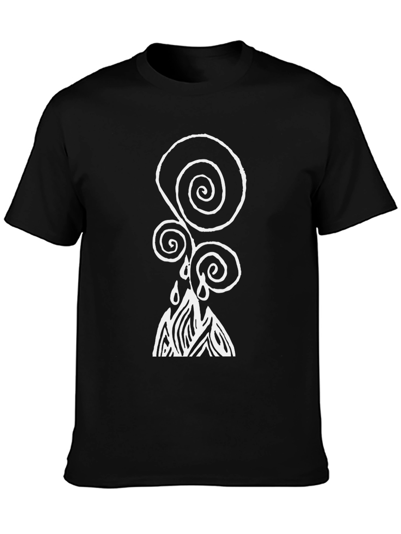 Unique Graphic Print Black T-Shirt