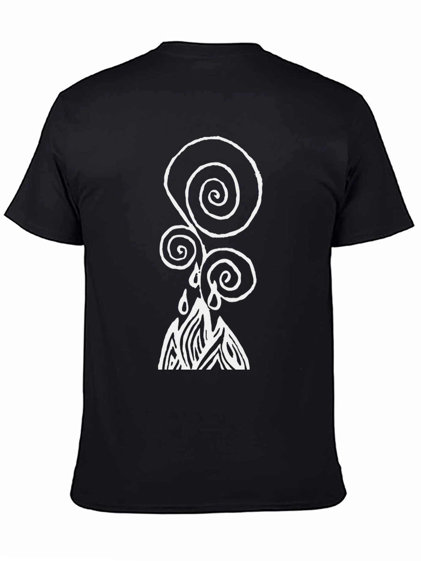 Unique Graphic Print Black T-Shirt