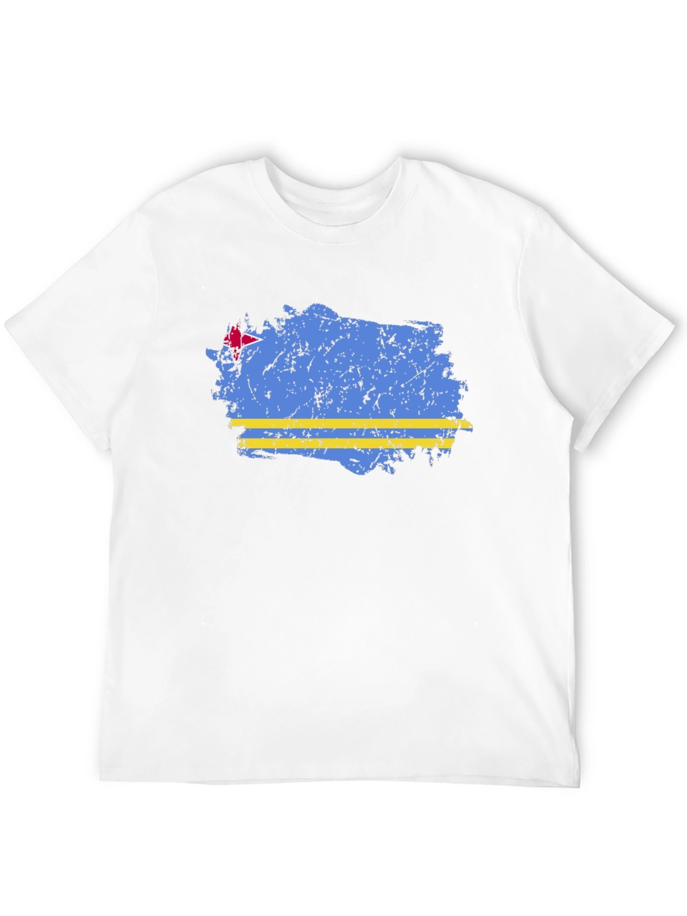 Aruba Flag Distressed Graphic T-Shirt