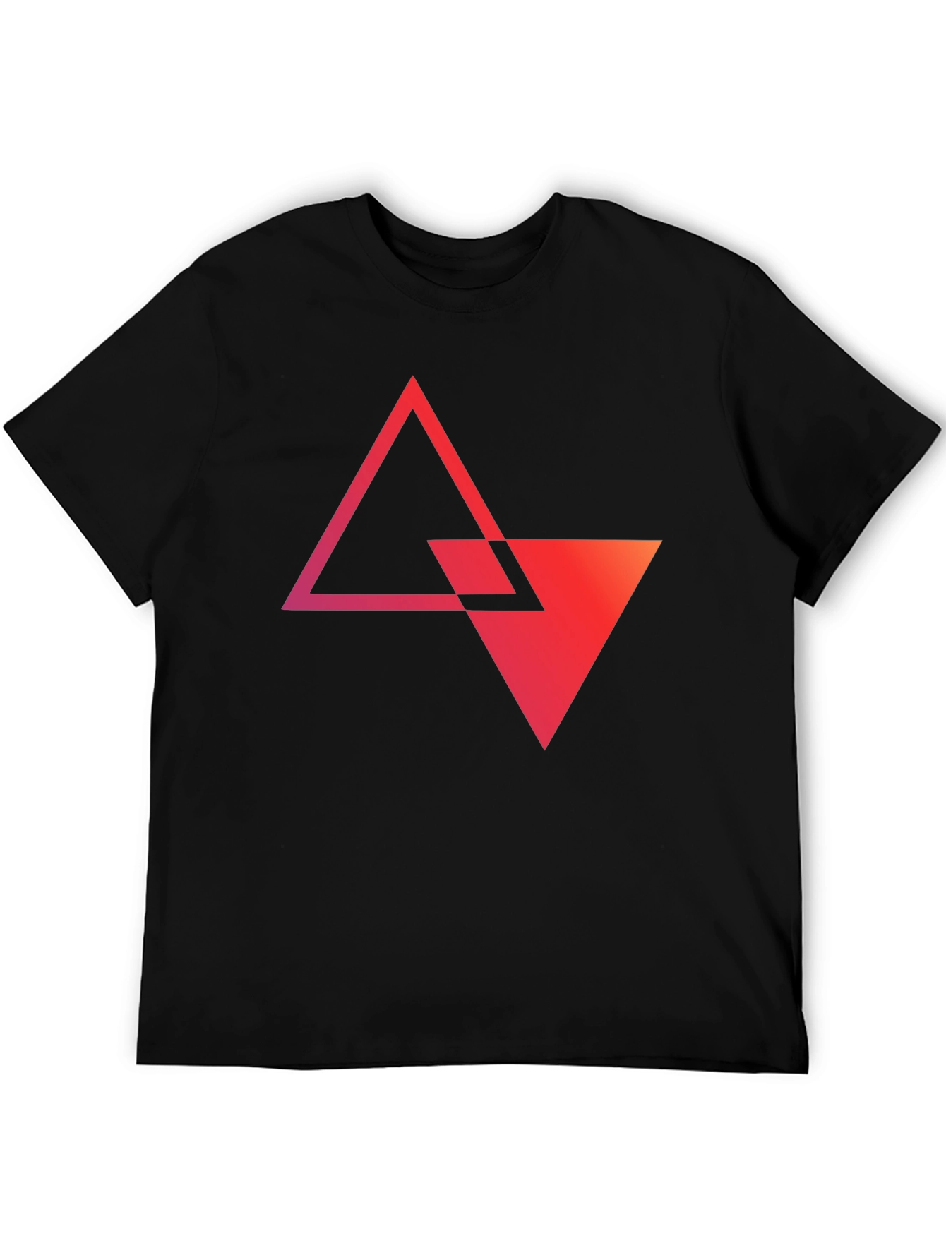 Geometric Triangle Graphic Tee - Modern Style