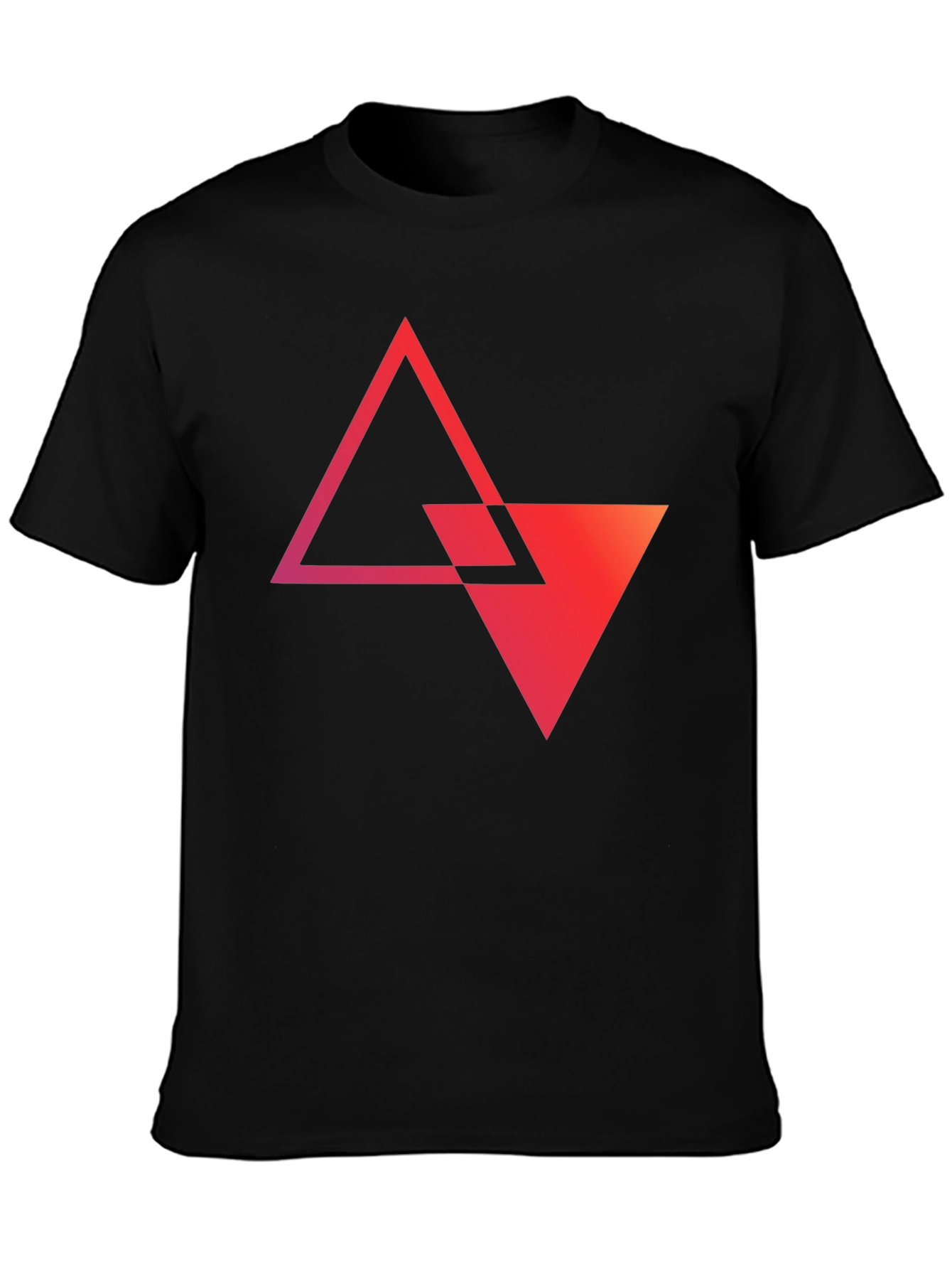 Geometric Triangle Graphic Tee - Modern Style