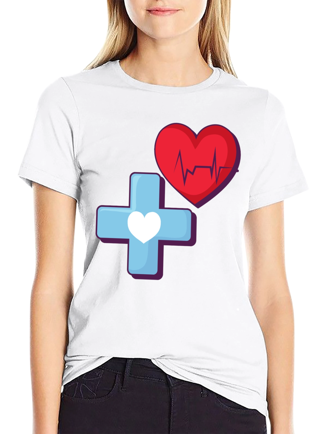 Medical Heartbeat Graphic T-Shirt