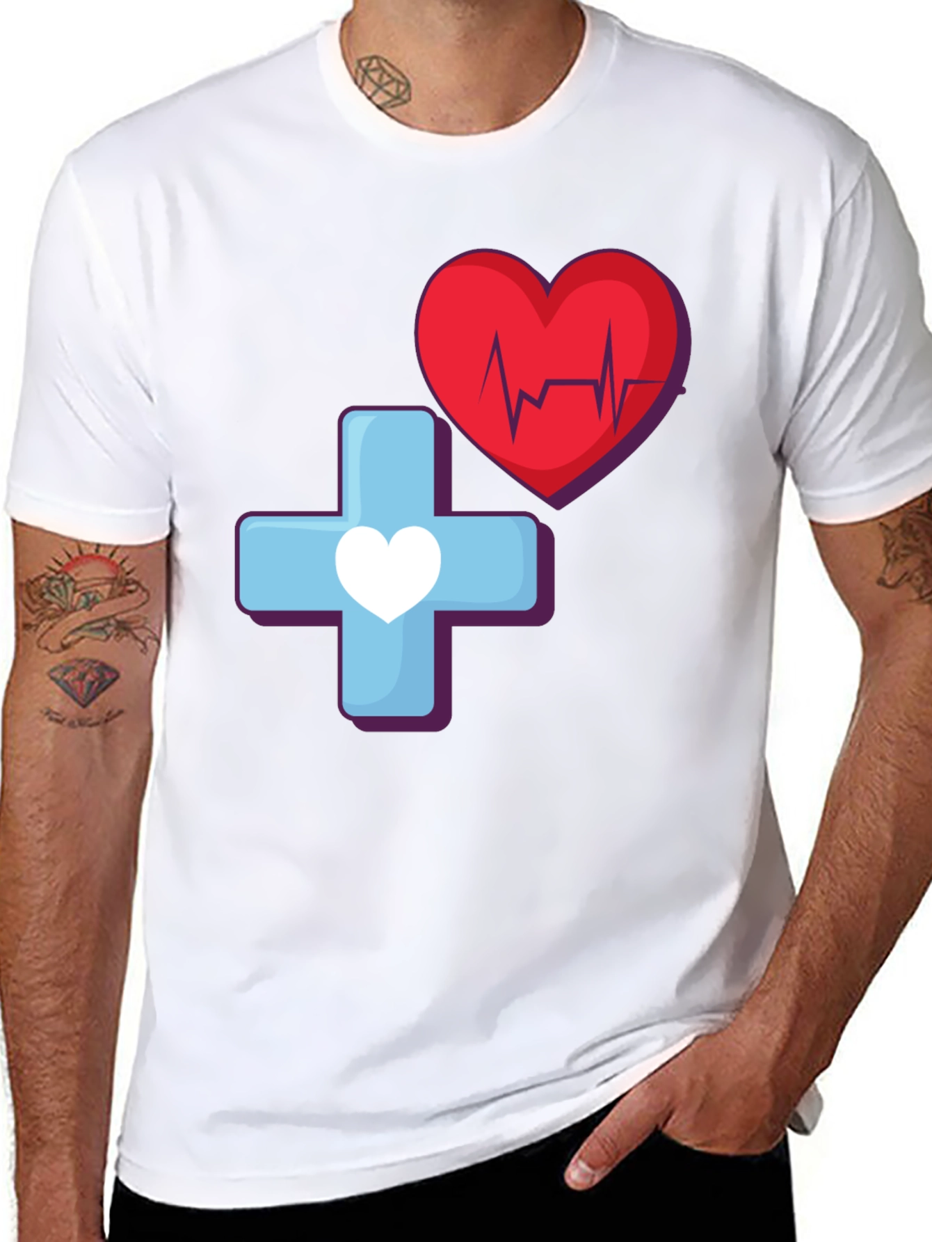 Medical Heartbeat Graphic T-Shirt