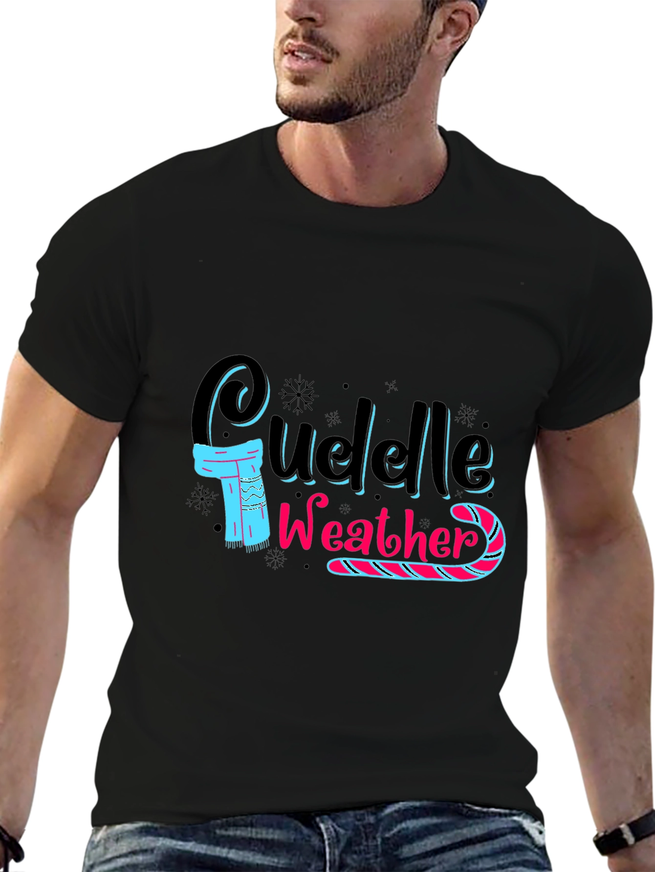 Cuddle Weather Black T-Shirt