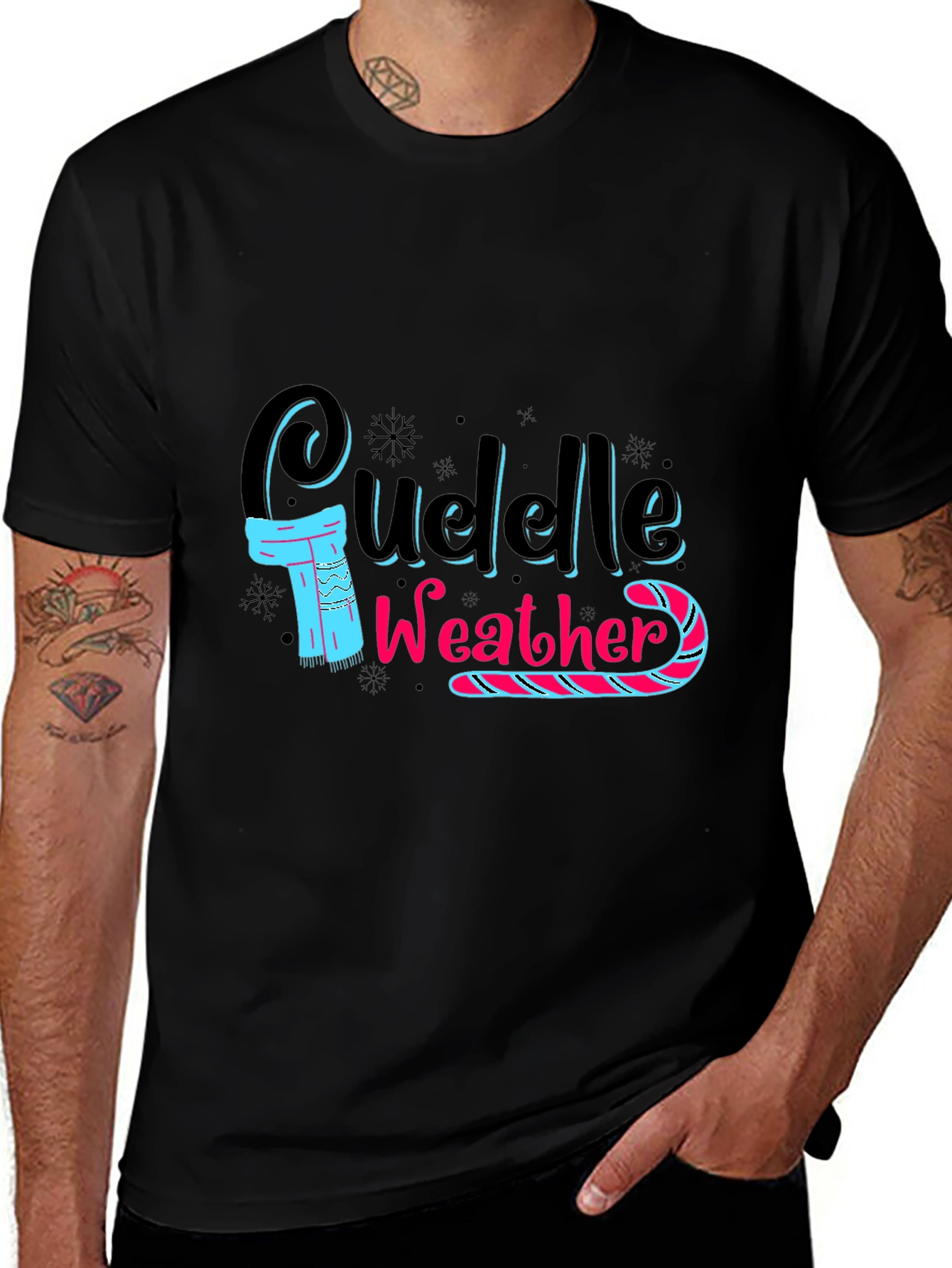 Cuddle Weather Black T-Shirt