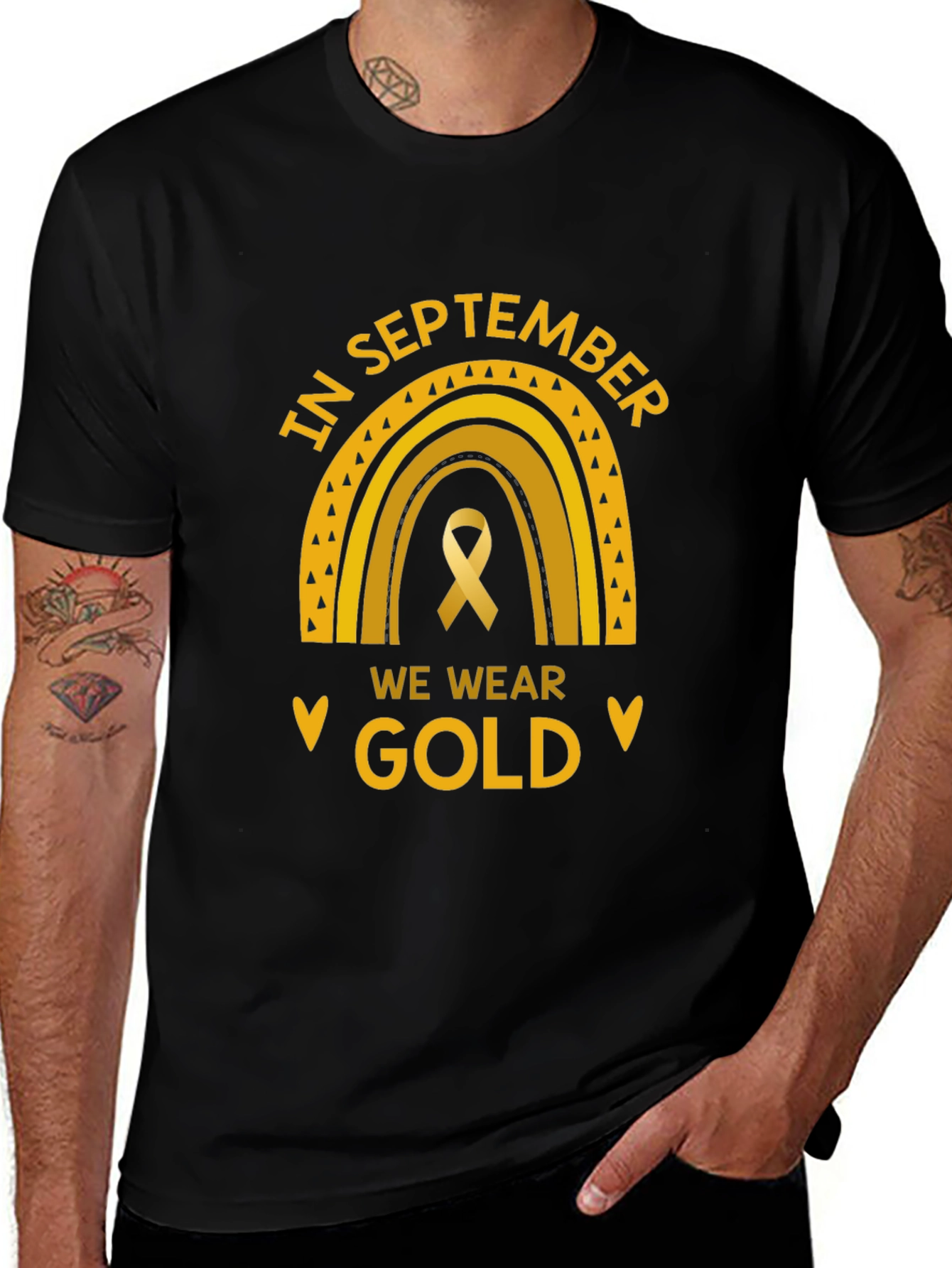 In September We Wear Gold Childhood Cancer Awareness T-Shirt