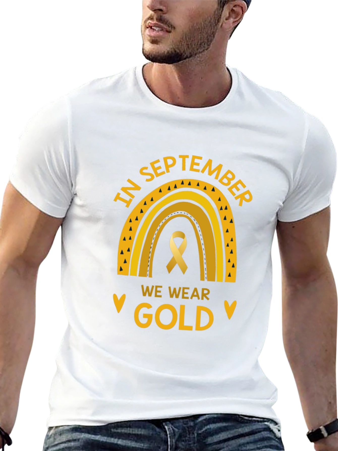 In September We Wear Gold Childhood Cancer Awareness T-Shirt