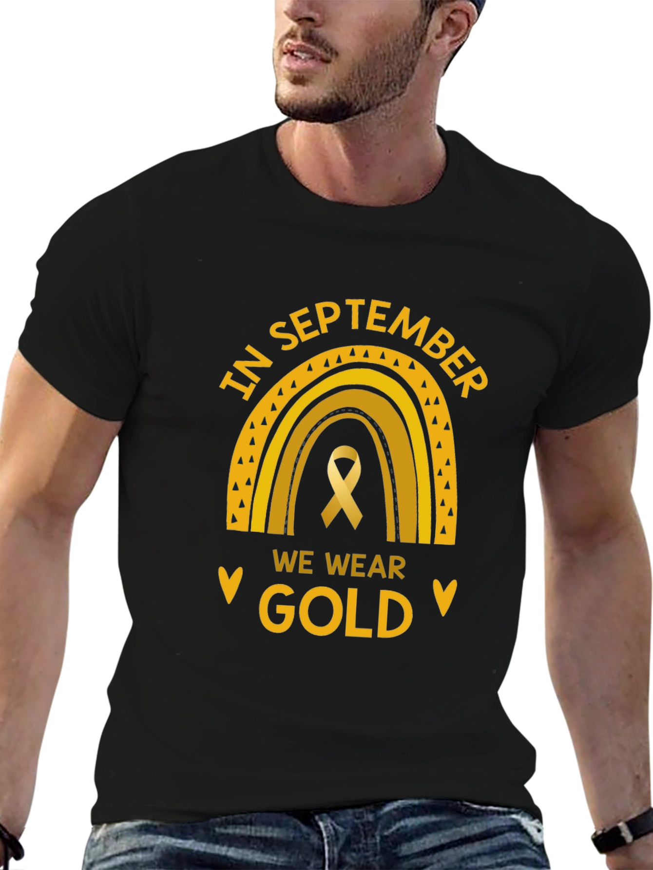 In September We Wear Gold Childhood Cancer Awareness T-Shirt