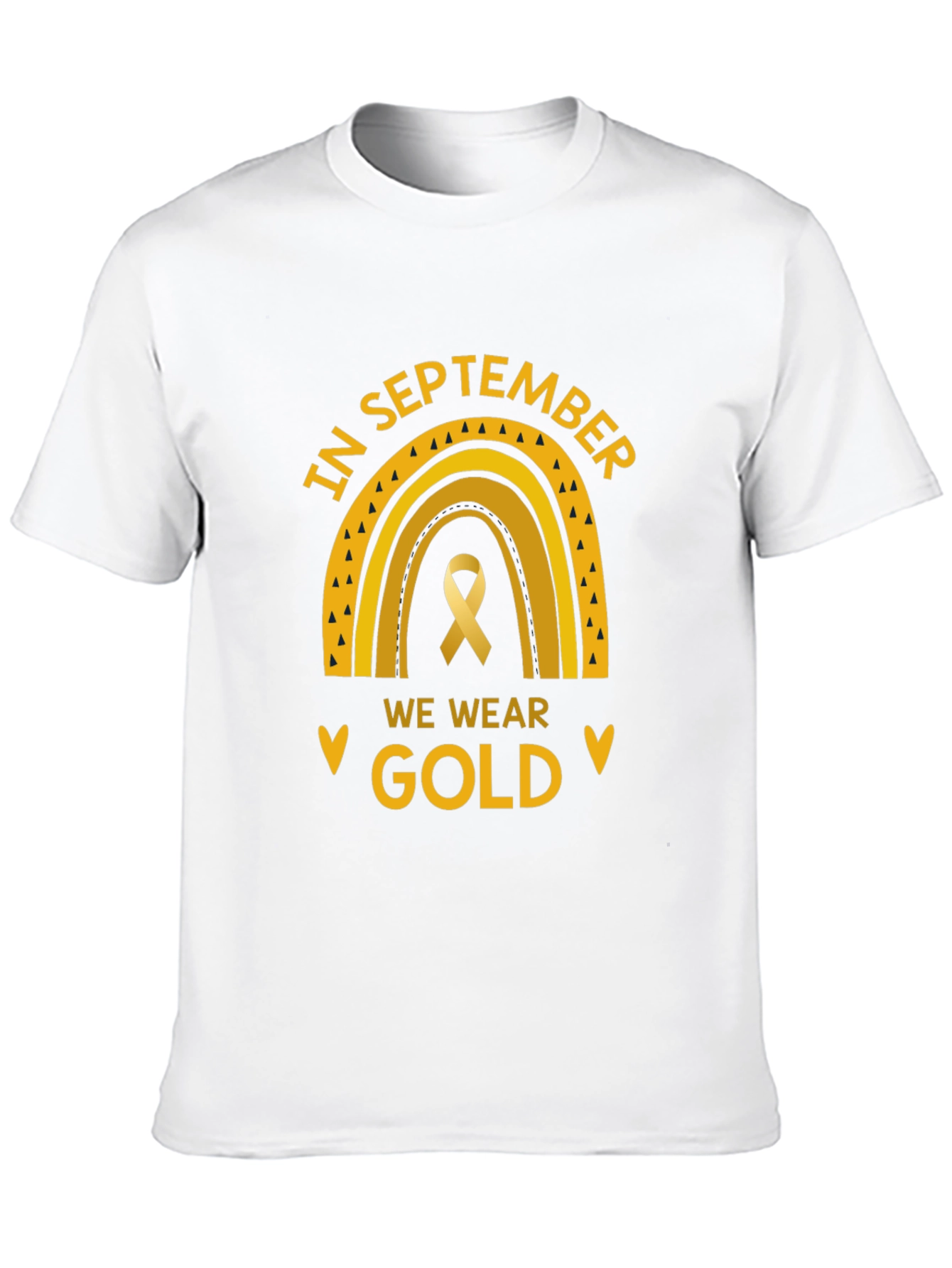 In September We Wear Gold Childhood Cancer Awareness T-Shirt