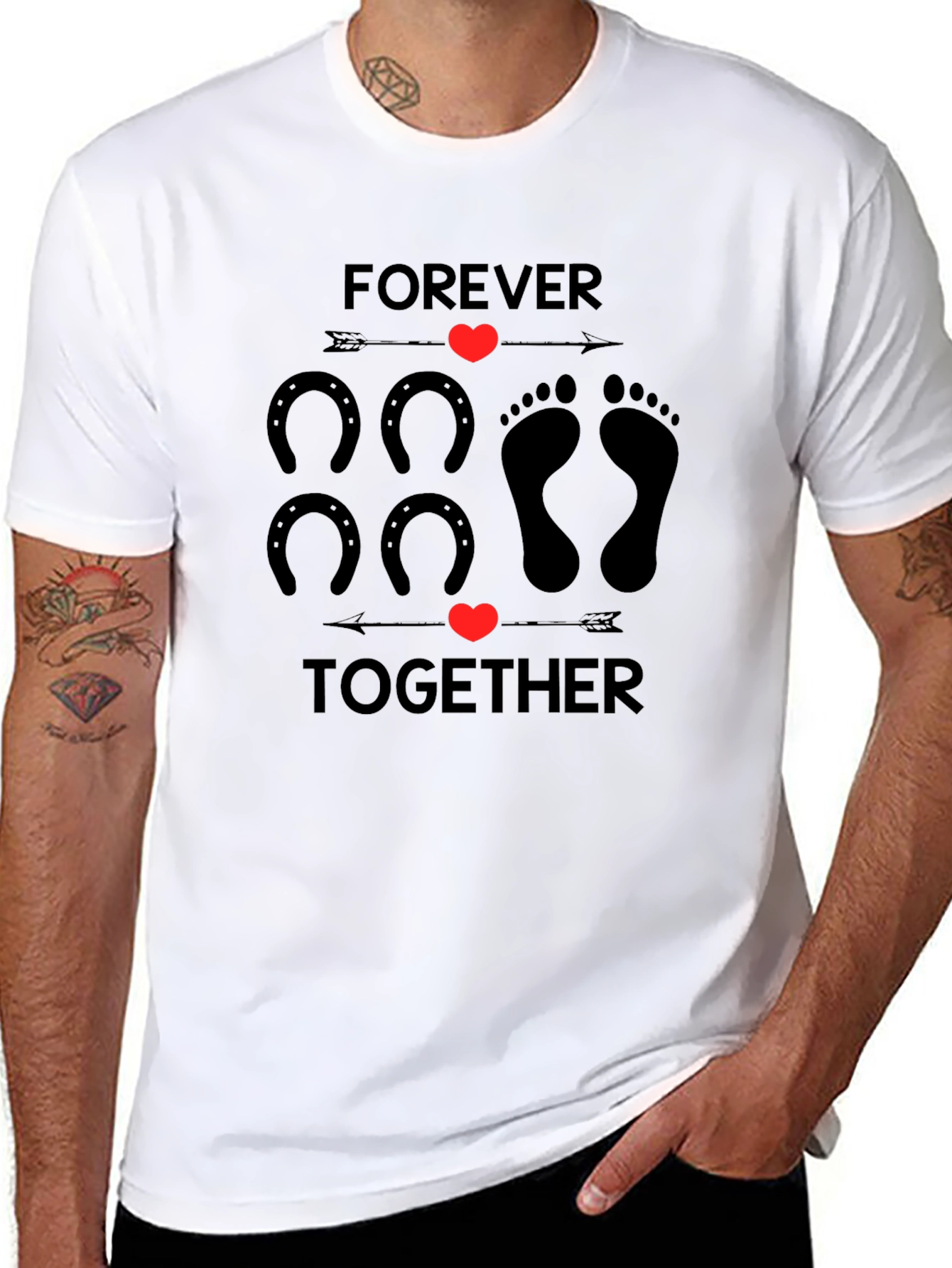 Forever Together Graphic Tee - Black Cotton Blend
