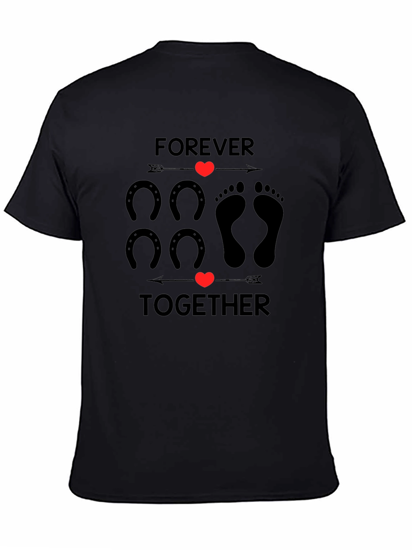 Forever Together Graphic Tee - Black Cotton Blend