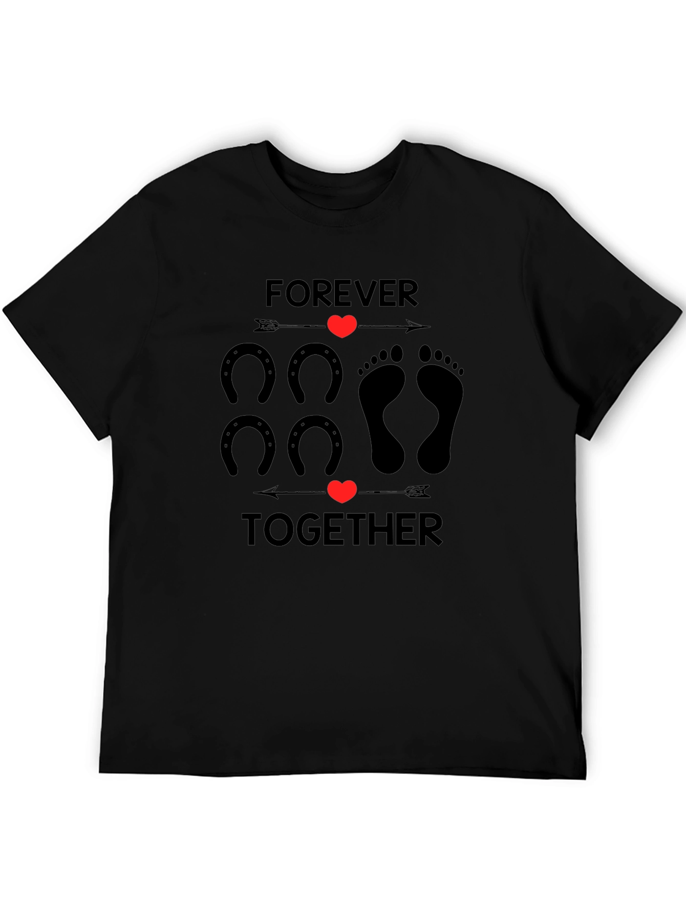 Forever Together Graphic Tee - Black Cotton Blend