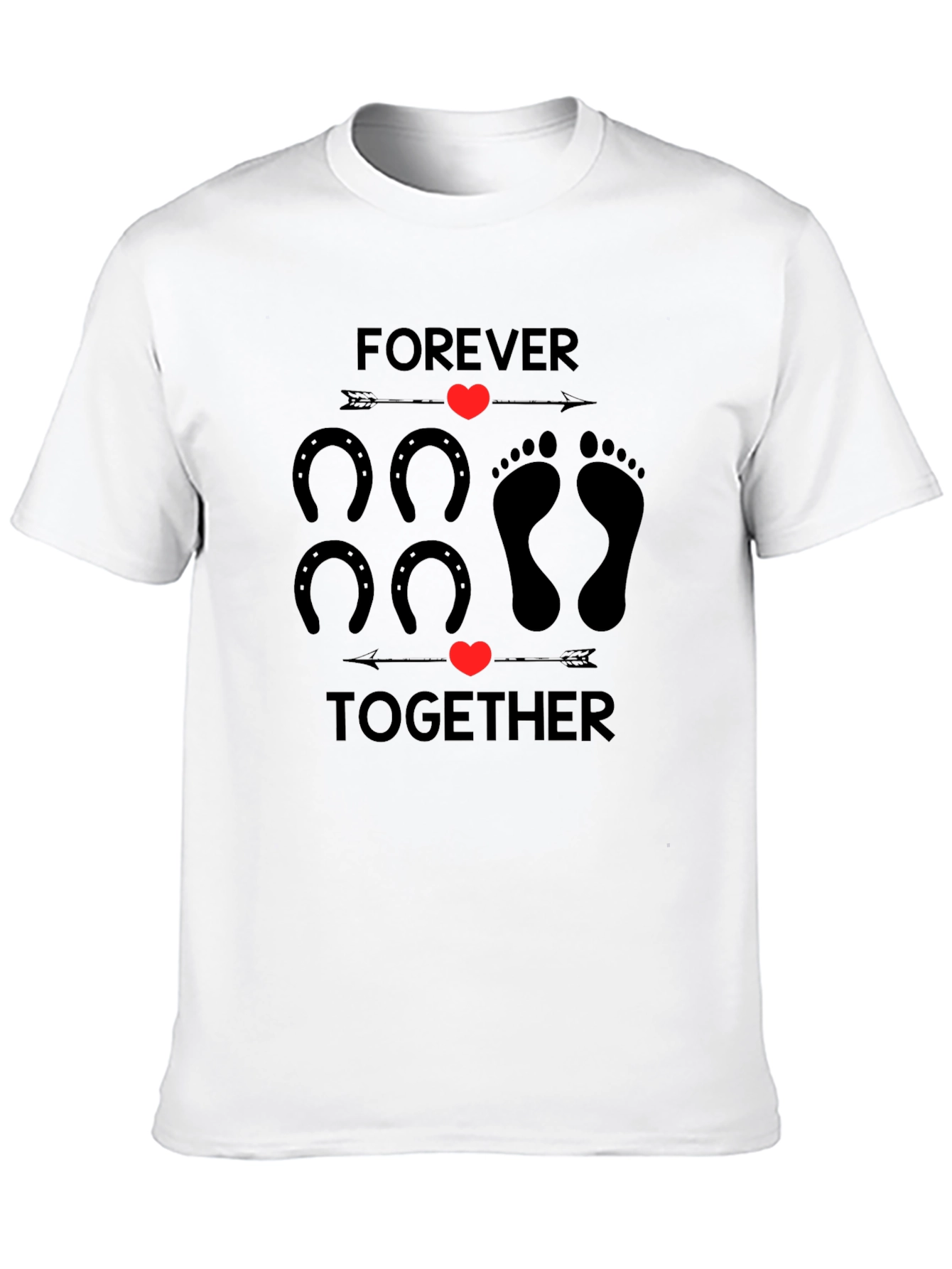 Forever Together Graphic Tee - Black Cotton Blend