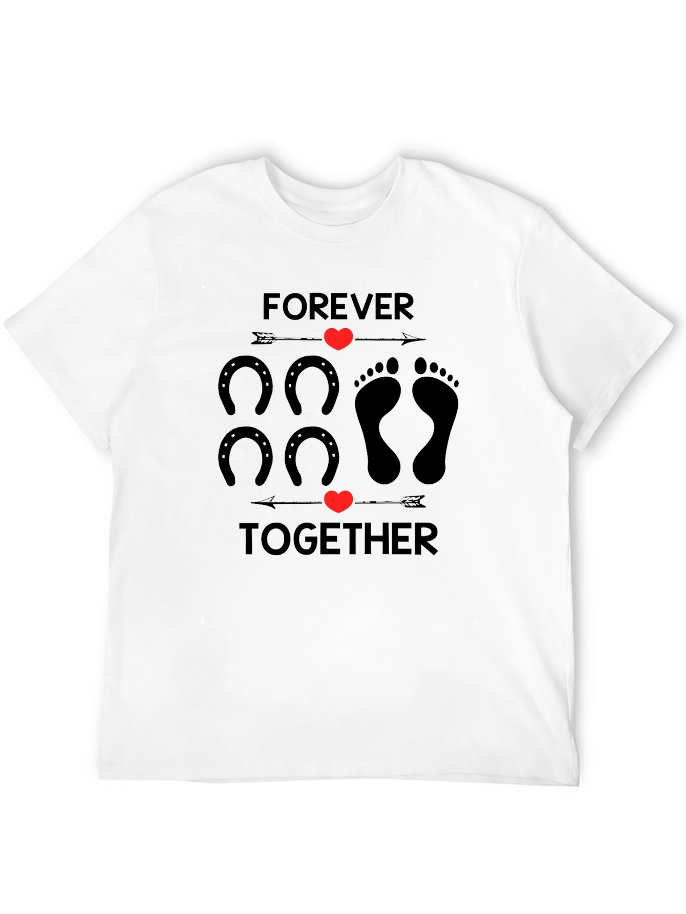 Forever Together Graphic Tee - Black Cotton Blend