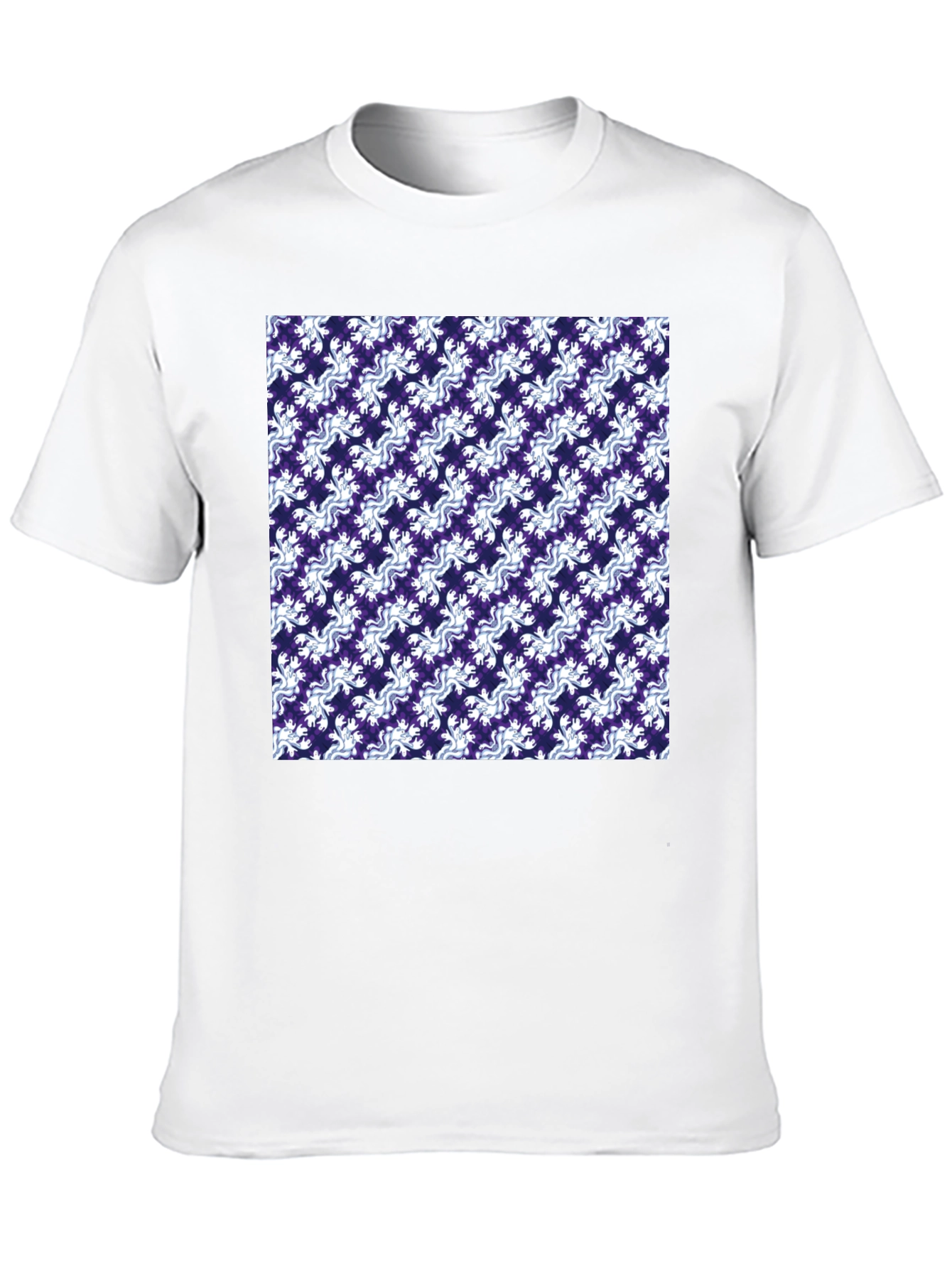 Stylish Patterned Mens Black T-Shirt
