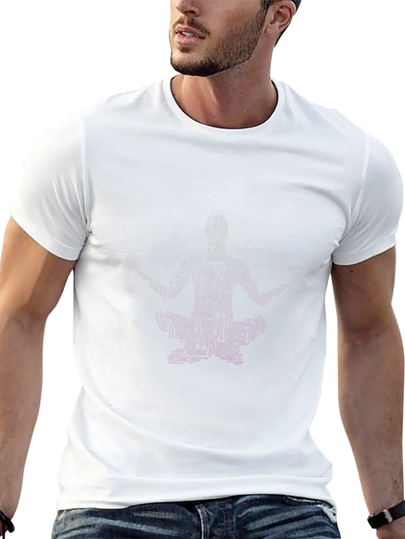 Yoga Word Art T-Shirt - Spiritual Wellness Tee