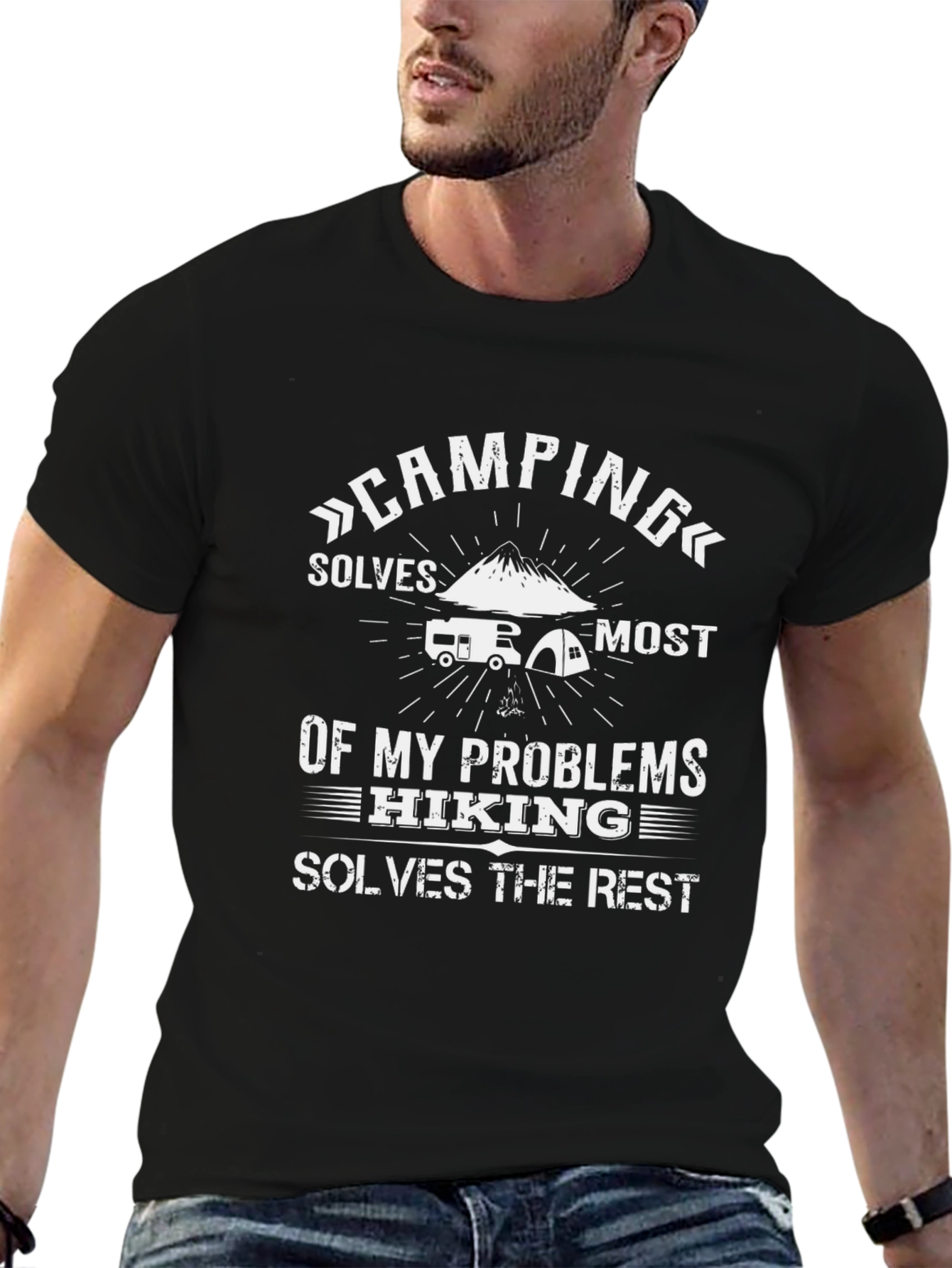 Camping & Hiking T-Shirt - Solves Most Problems