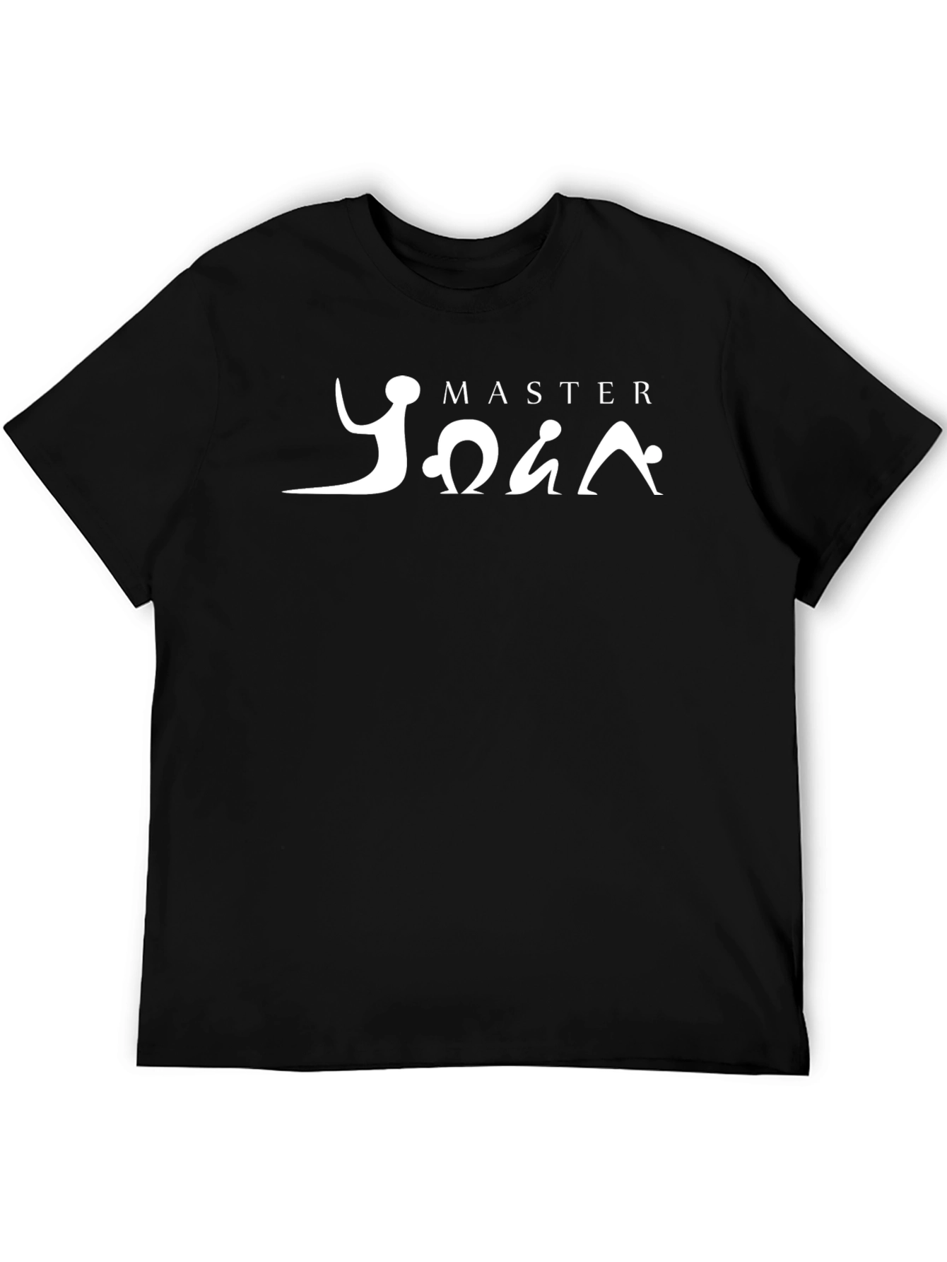 Master Yoga Black T-Shirt Funny Graphic Tee